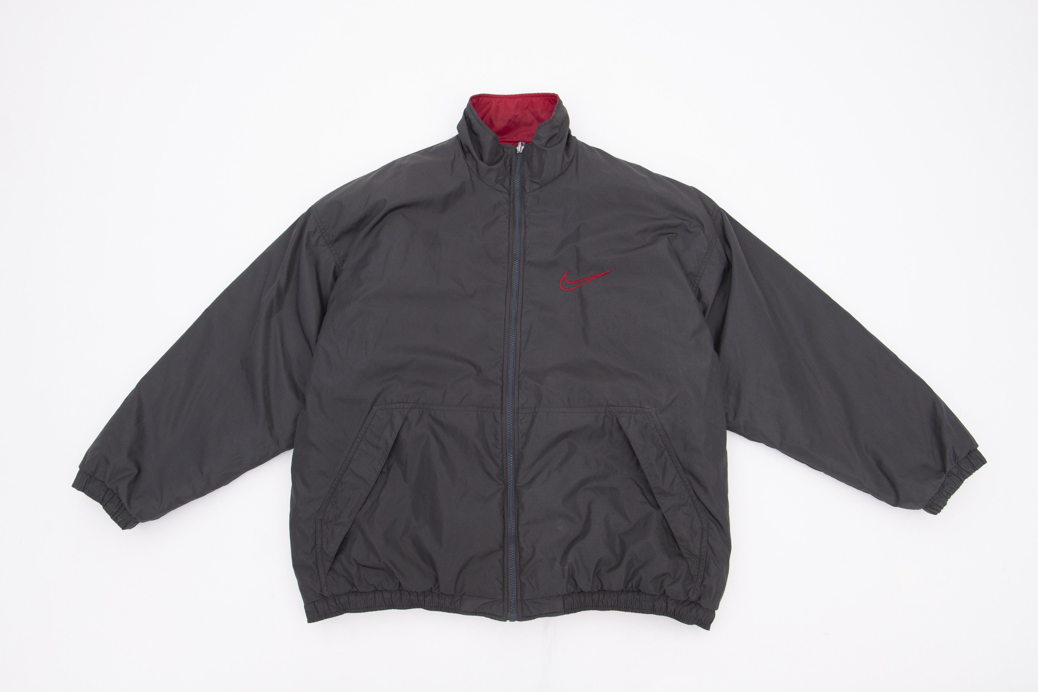 Nike × Vintage Vintage 90s Nike Swoosh Reversible Big Logo Jacket Large Size US XL / EU 56 / 4 - 14 Thumbnail