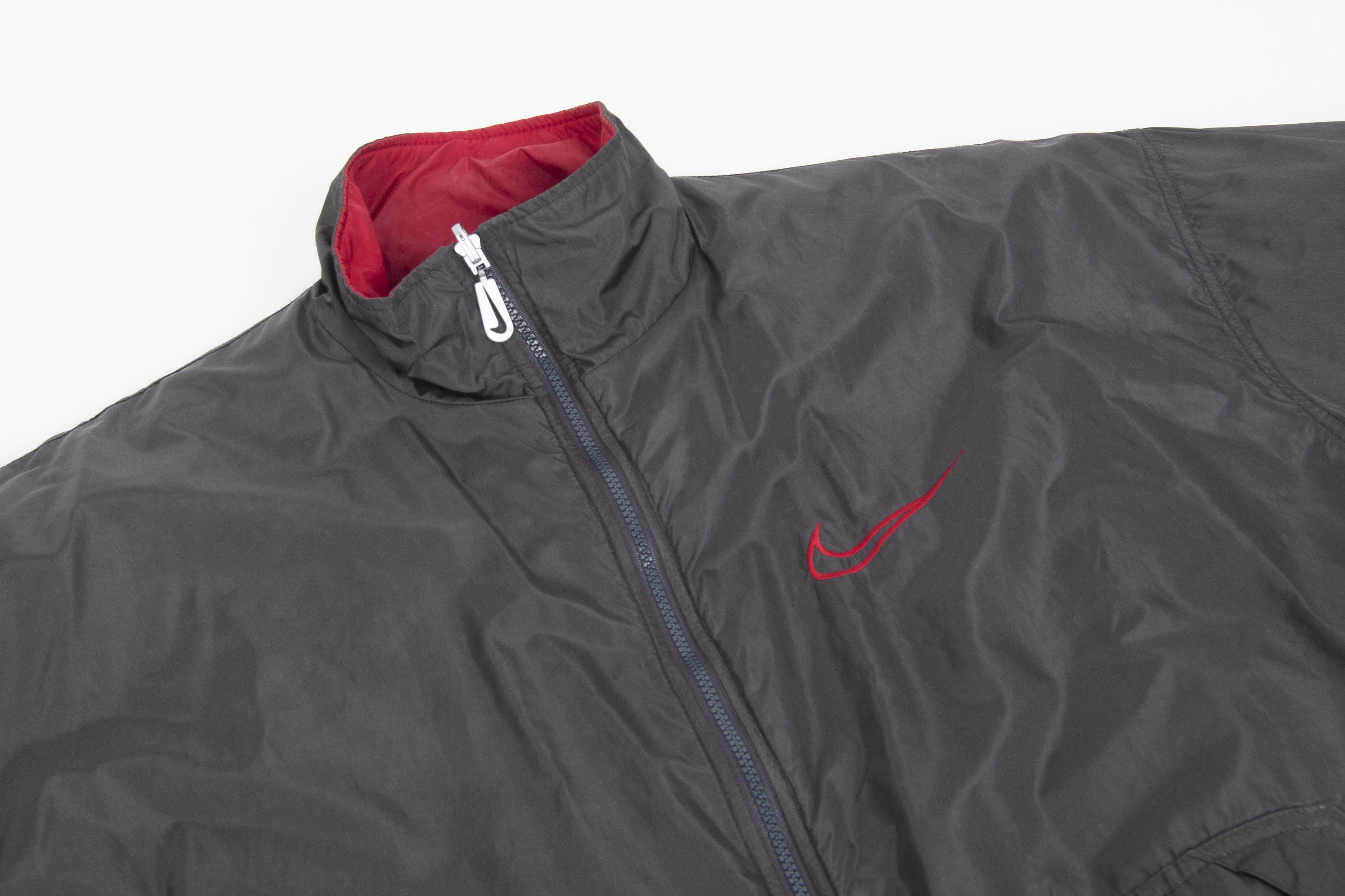 Nike × Vintage Vintage 90s Nike Swoosh Reversible Big Logo Jacket Large Size US XL / EU 56 / 4 - 4 Thumbnail