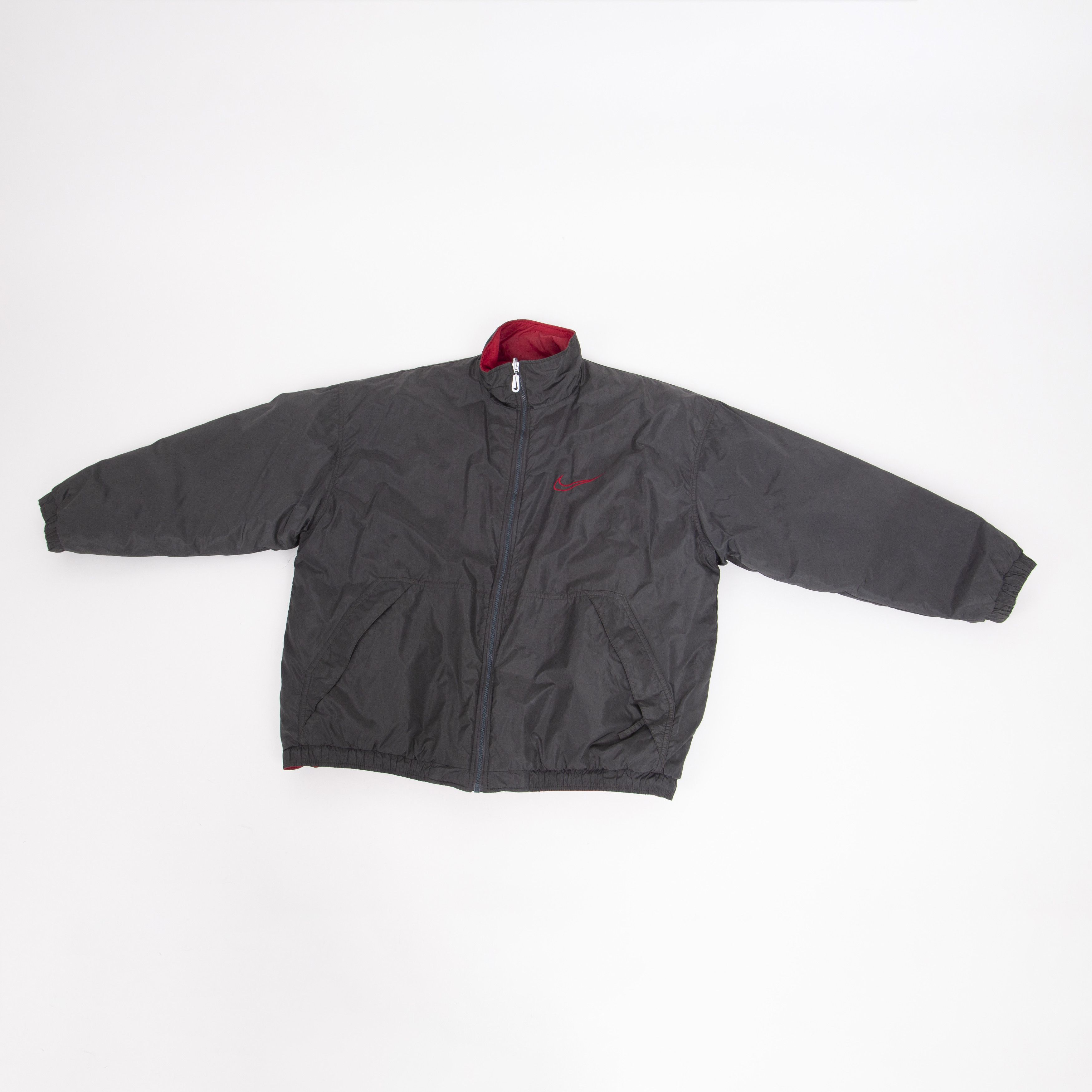 Nike × Vintage Vintage 90s Nike Swoosh Reversible Big Logo Jacket Large Size US XL / EU 56 / 4 - 6 Thumbnail