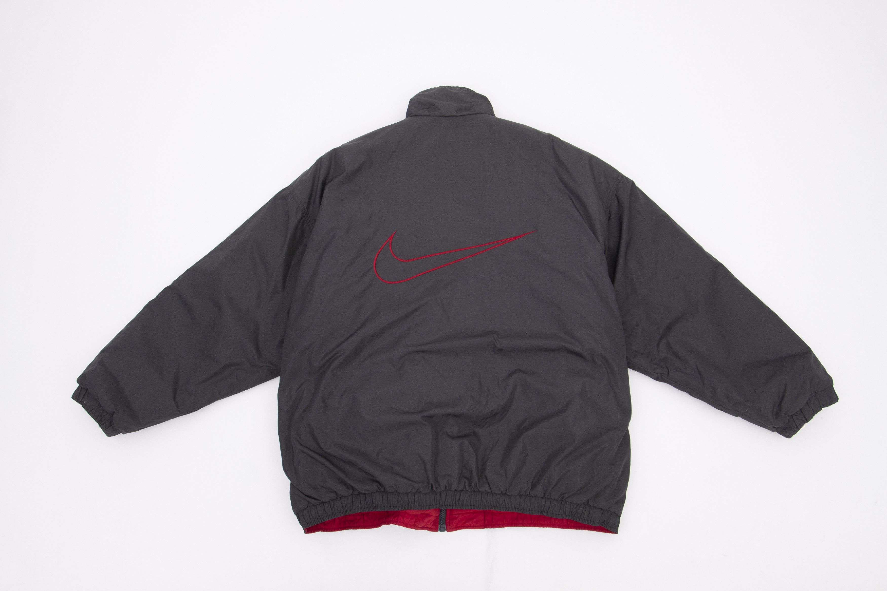 Nike × Vintage Vintage 90s Nike Swoosh Reversible Big Logo Jacket Large Size US XL / EU 56 / 4 - 8 Thumbnail