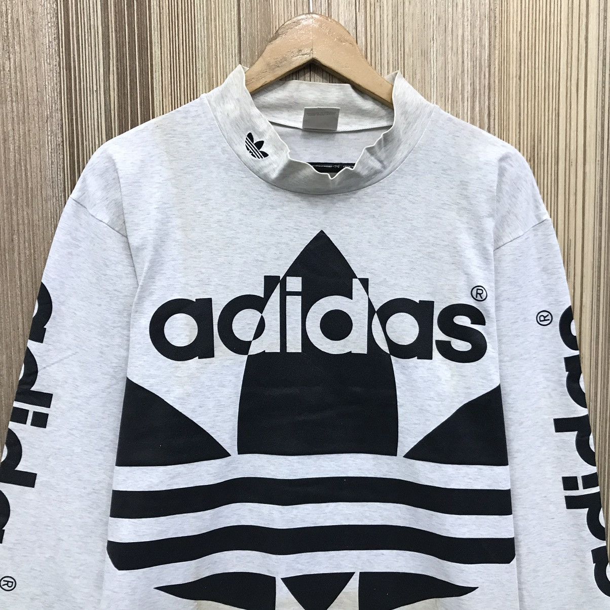 Adidas × Japanese Brand × Vintage Rare!!! Vintage Adidas Big Logo Sweatshirt Pullover Jumper Size US M / EU 48-50 / 2 - 2 Thumbnail