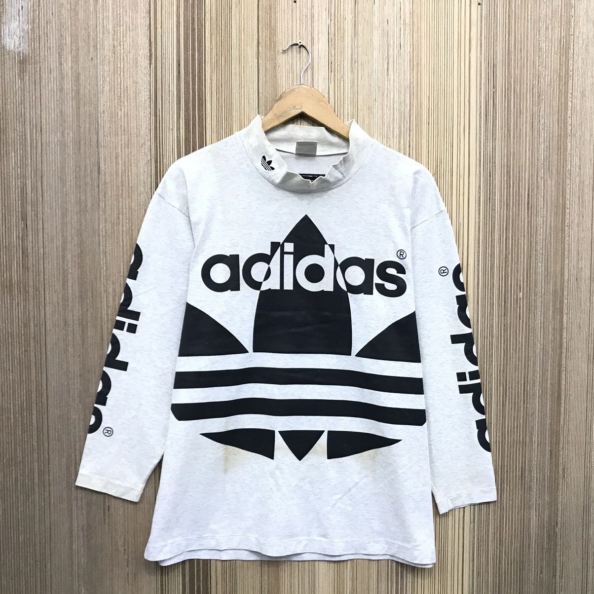 Adidas × Japanese Brand × Vintage Rare!!! Vintage Adidas Big Logo Sweatshirt Pullover Jumper Size US M / EU 48-50 / 2 - 1 Thumbnail
