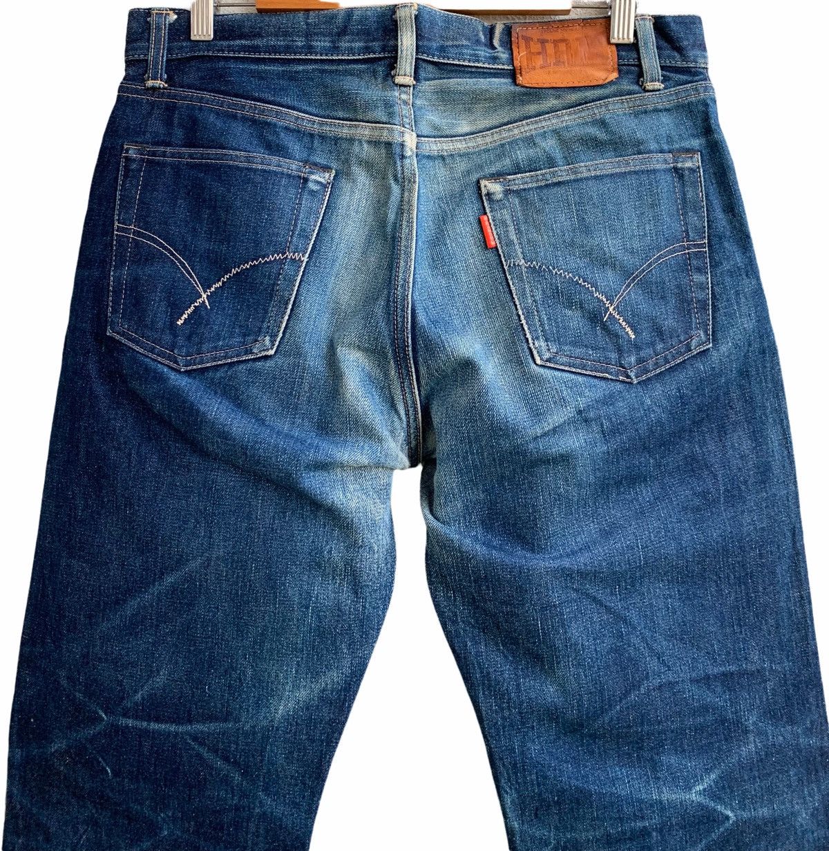 Japanese Brand Vintage HRM Distressed Selvedge Denim Jeans Size US 34 / EU 50 - 5 Thumbnail