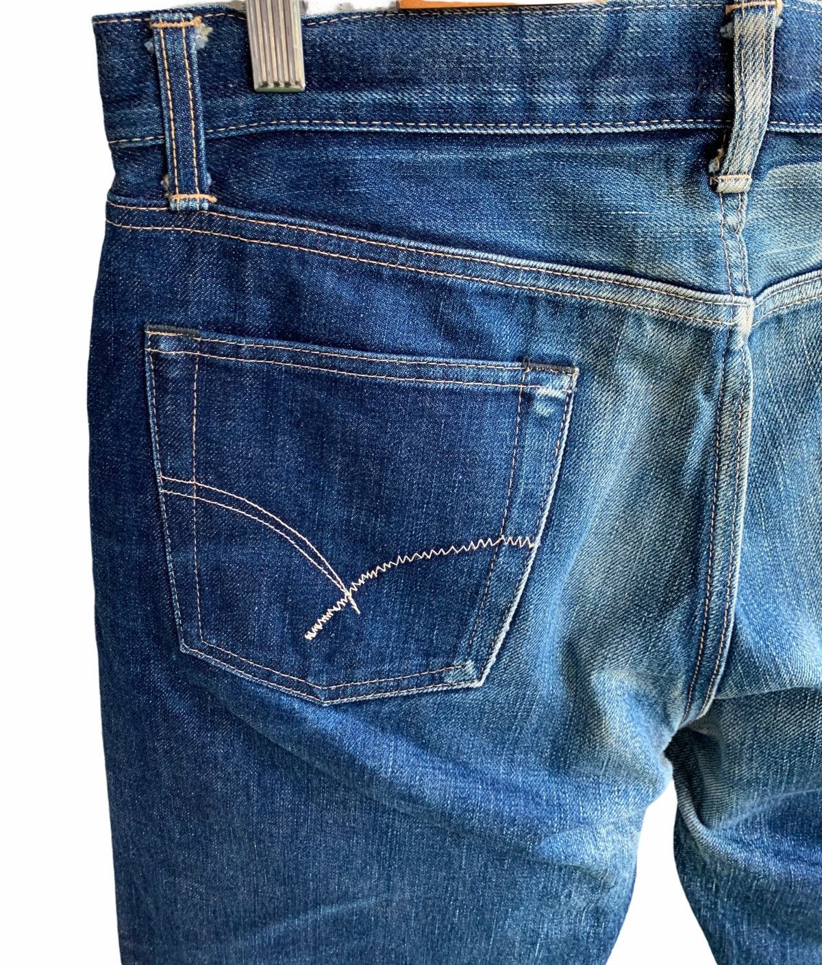 Japanese Brand Vintage HRM Distressed Selvedge Denim Jeans Size US 34 / EU 50 - 6 Thumbnail