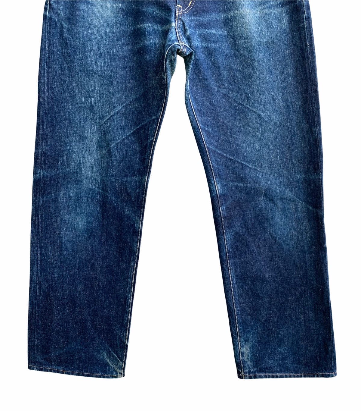 Japanese Brand Vintage HRM Distressed Selvedge Denim Jeans Size US 34 / EU 50 - 4 Thumbnail