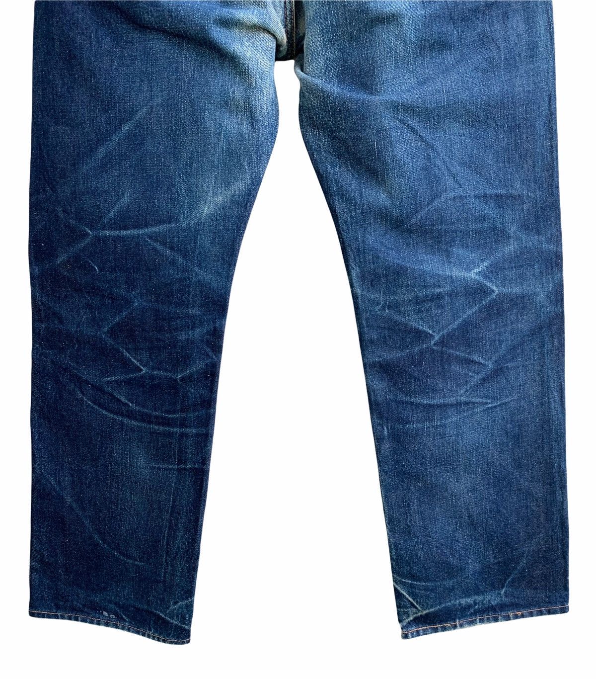 Japanese Brand Vintage HRM Distressed Selvedge Denim Jeans Size US 34 / EU 50 - 3 Thumbnail