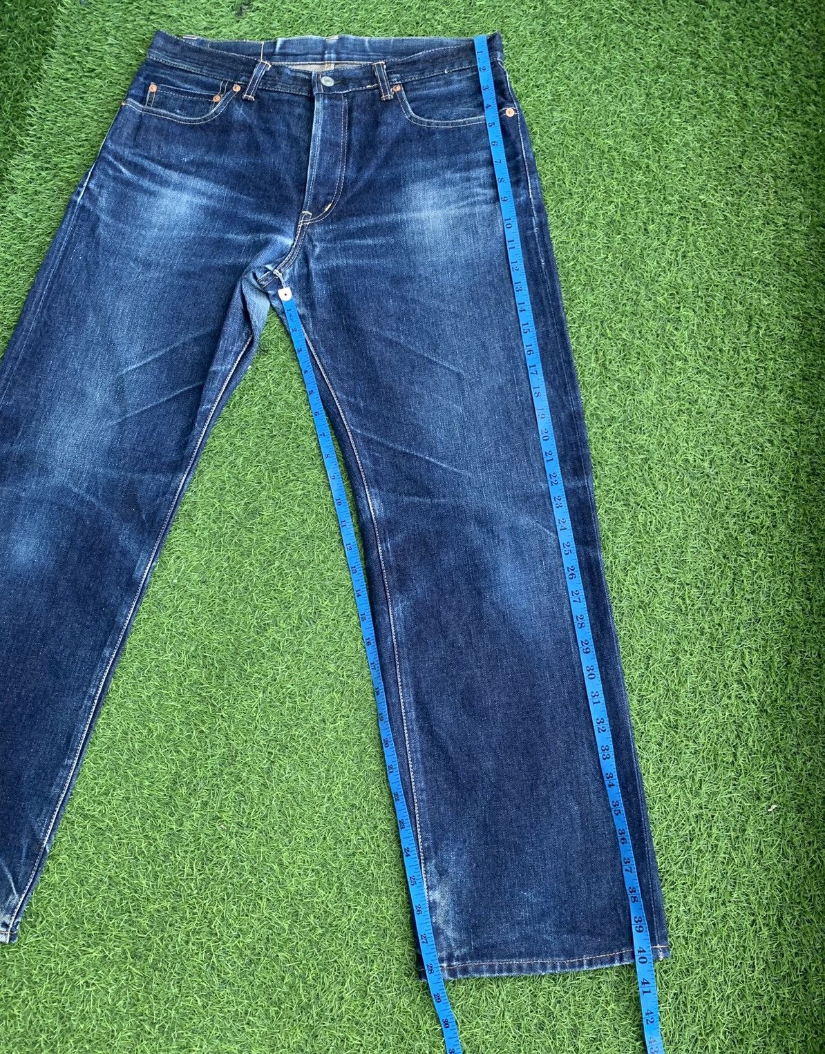 Japanese Brand Vintage HRM Distressed Selvedge Denim Jeans Size US 34 / EU 50 - 14 Thumbnail