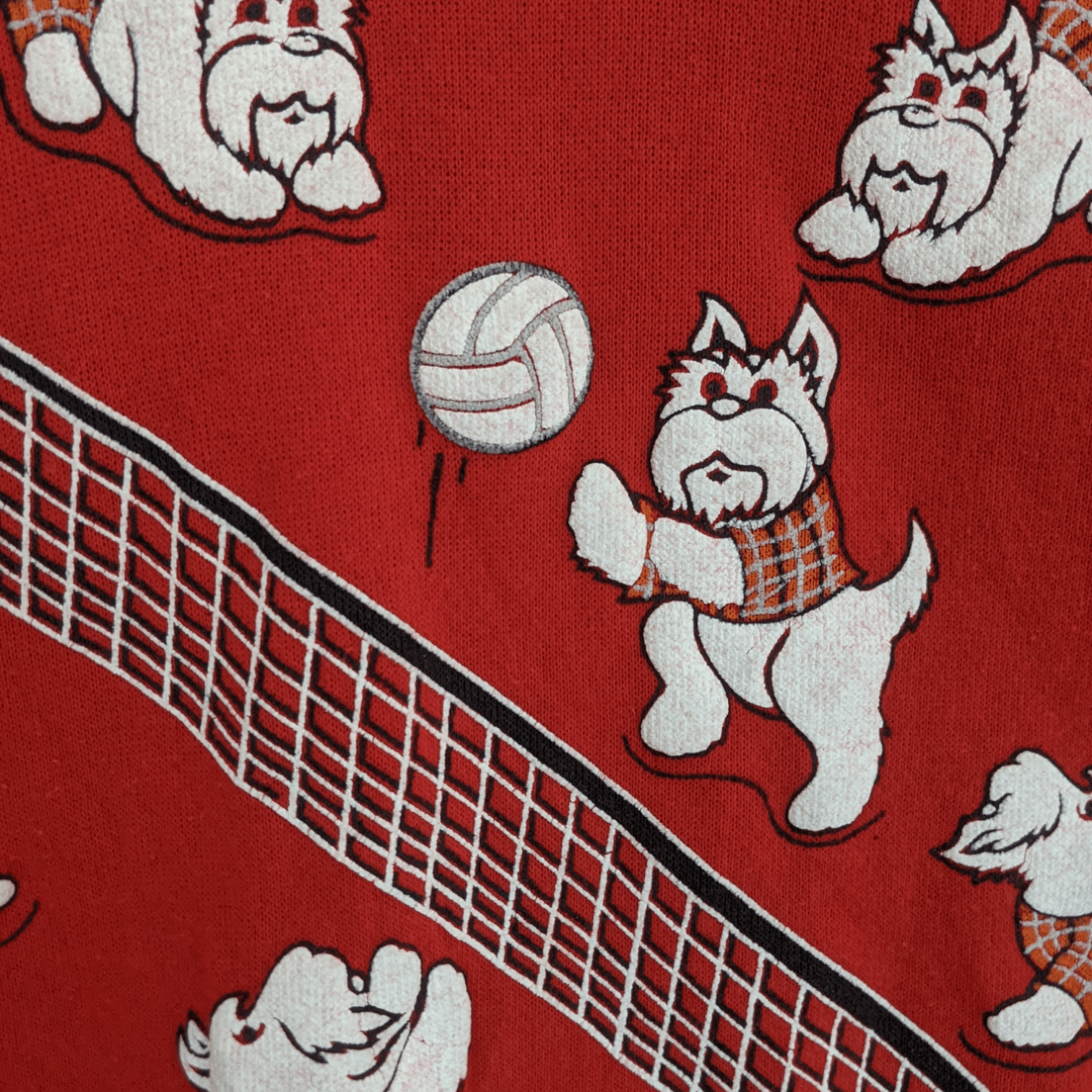 Hanes Vintage 80's HANES 1987 Dog Play Volleyball Sweatshirt Size US M / EU 48-50 / 2 - 8 Thumbnail