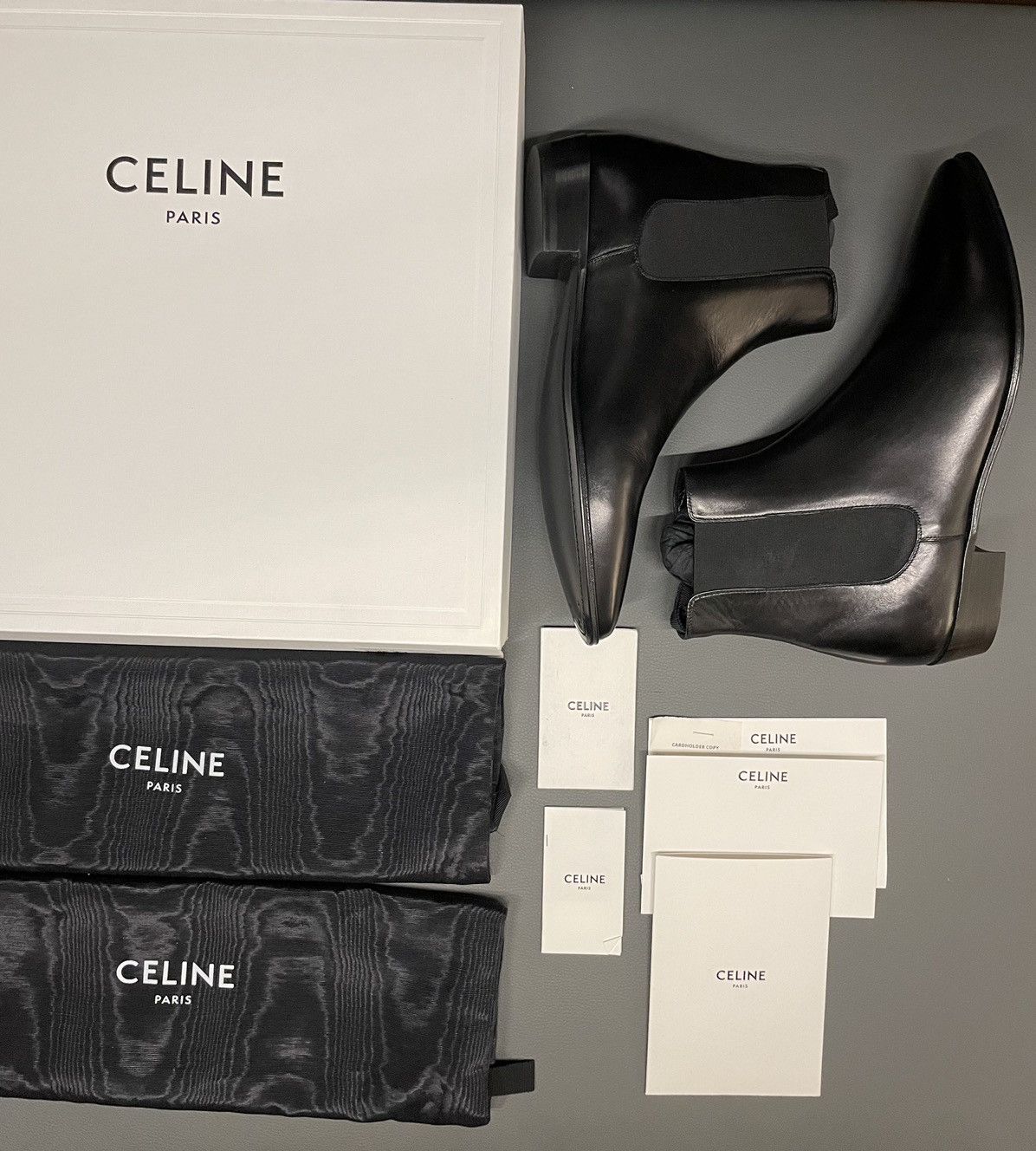 Celine × Hedi Slimane Super Runway Brand NEW Hedi Chelsea Boots Limited Edition Size US 7.5 / EU 40-41 - 2 Thumbnail