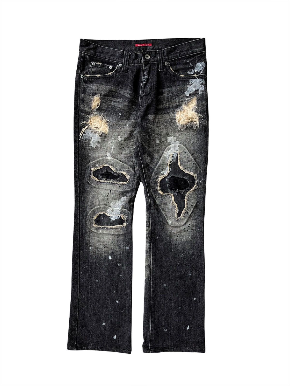 image of Distressed Denim x Miharayasuhiro Sicksemantic Design Crazy Patchwork Distressed Denjm in Black (Si