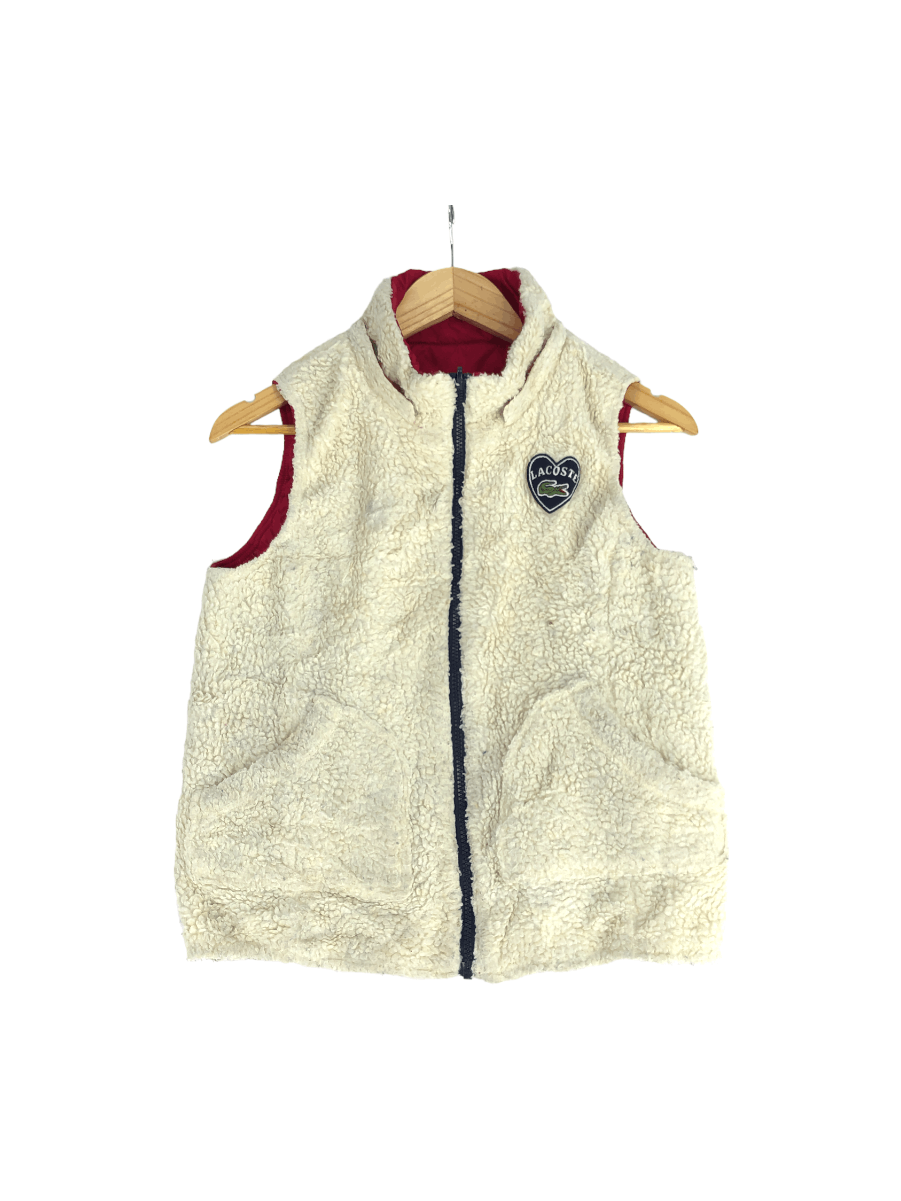 Vintage Reversible Lacoste Sleeveless Fleece Jacket