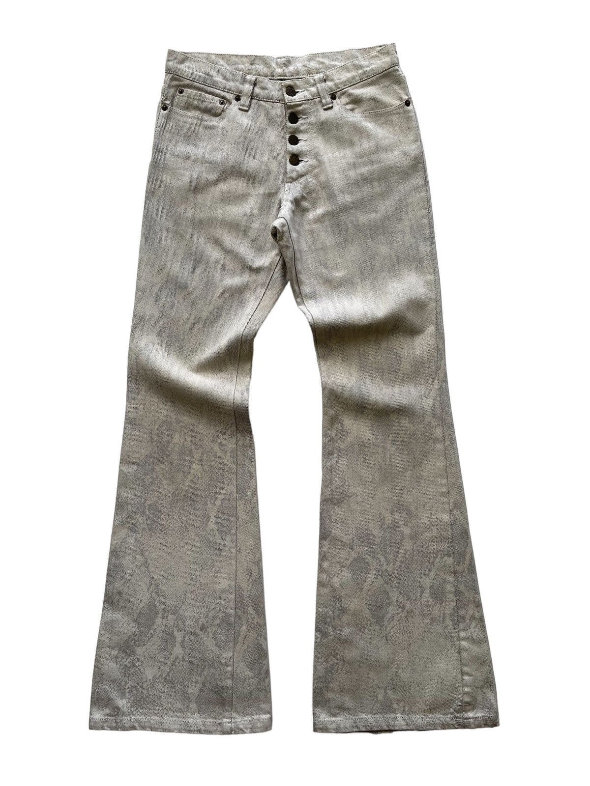 Tornado Mart Tornado Mart Snake Printed Flare Denim Size US 28 / EU 44 - 1 Thumbnail