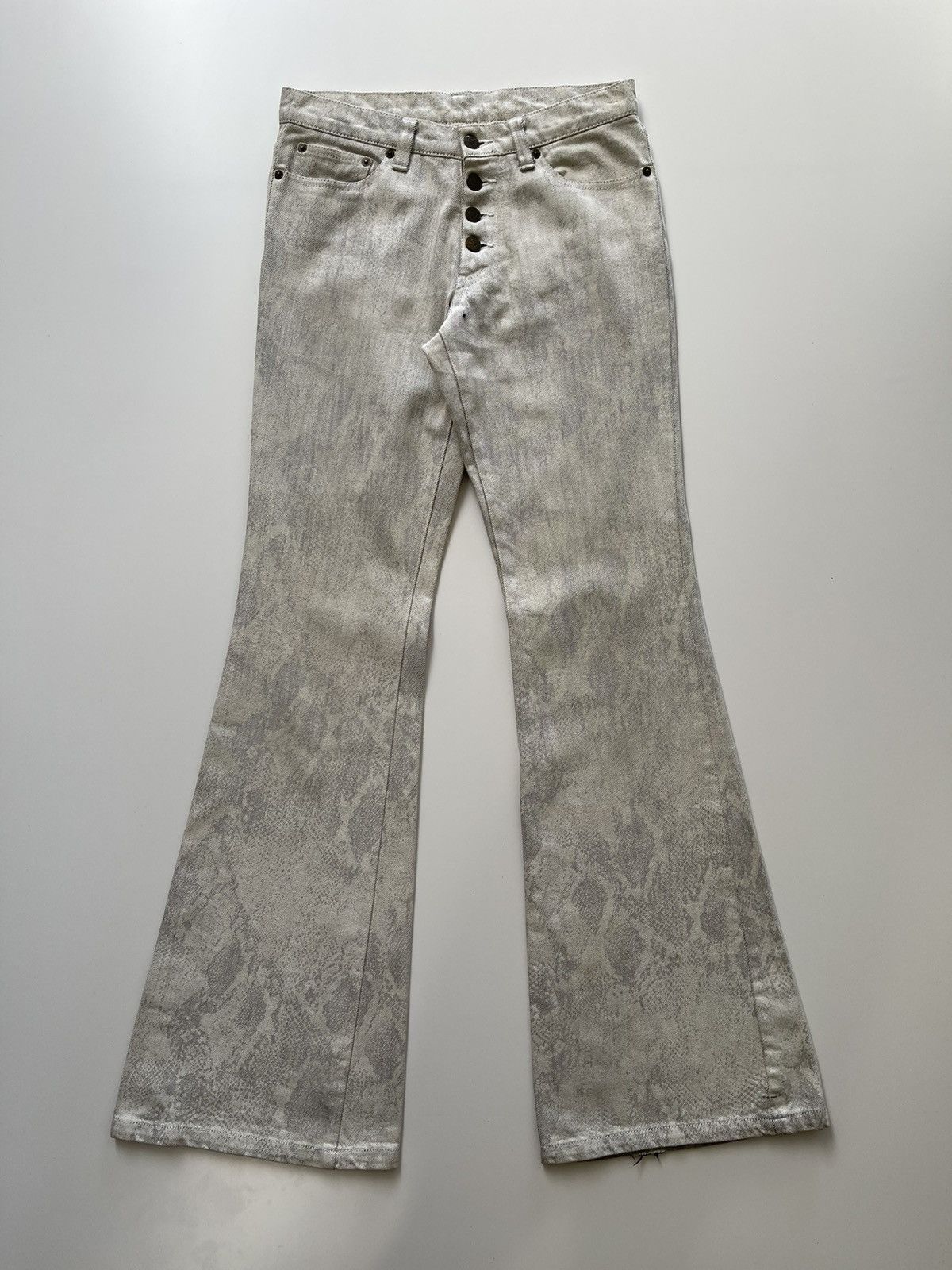 Tornado Mart Tornado Mart Snake Printed Flare Denim Size US 28 / EU 44 - 3 Thumbnail