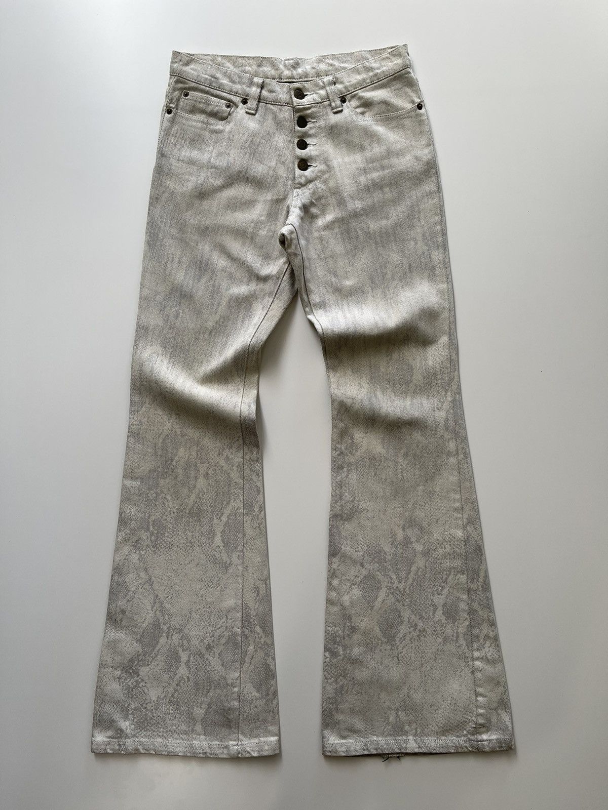 Tornado Mart Tornado Mart Snake Printed Flare Denim Size US 28 / EU 44 - 5 Thumbnail