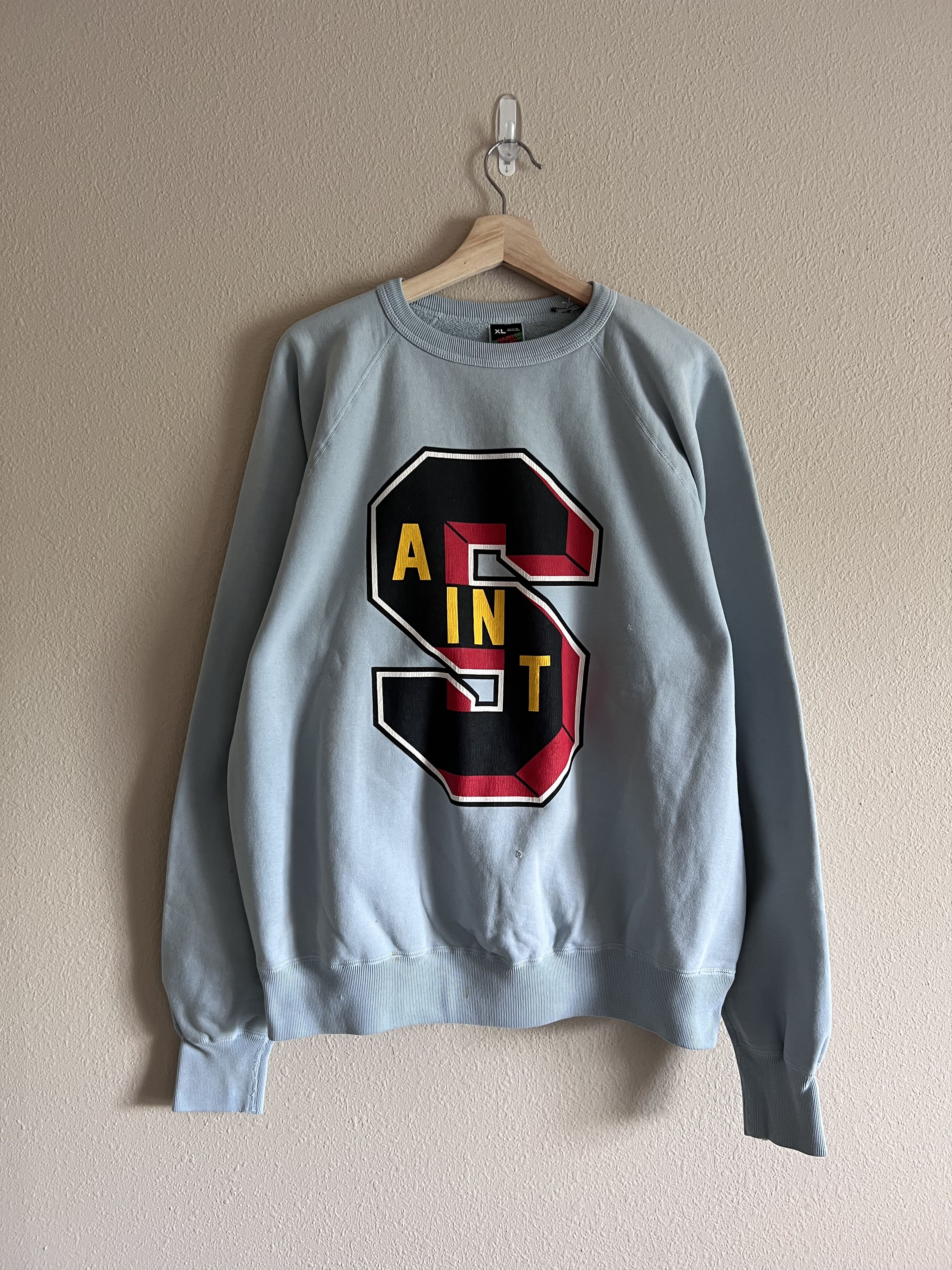 image of Denim Tears St Crewneck Sweatshirt in Blue, Men's (Size XL)