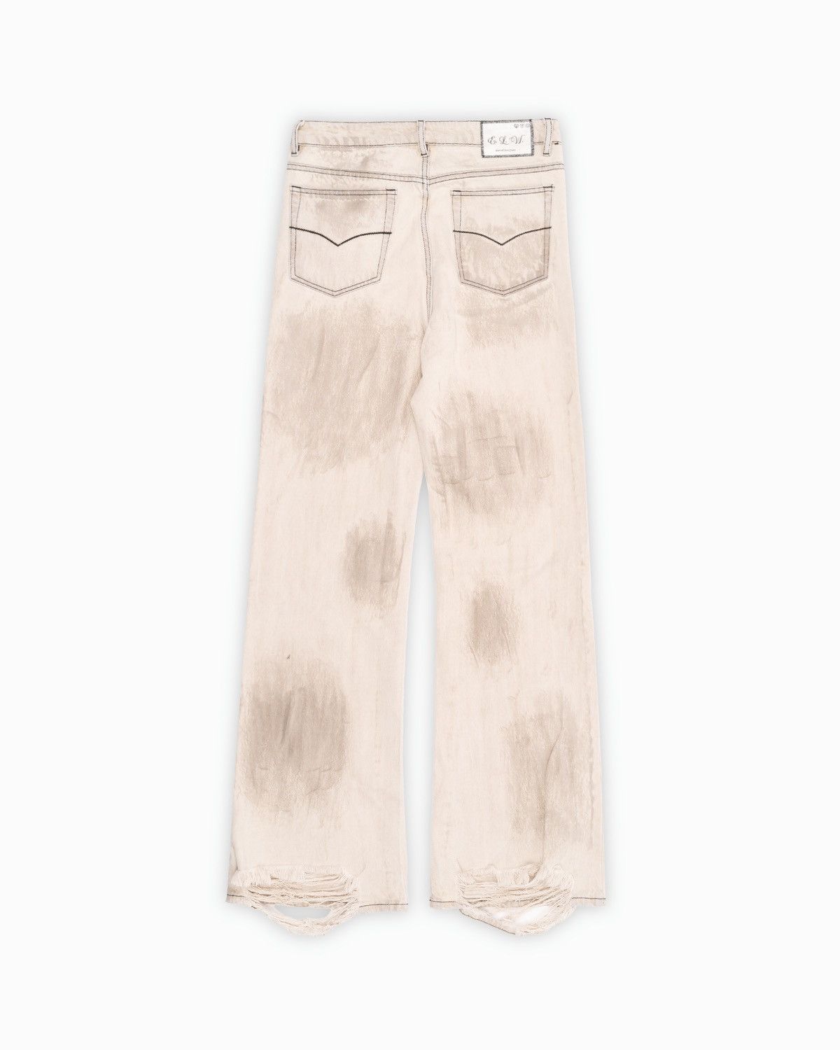 Designer × Japanese Brand Eternal Love Off White Dirty Flared Denim Size US 34 / EU 50 - 2 Thumbnail
