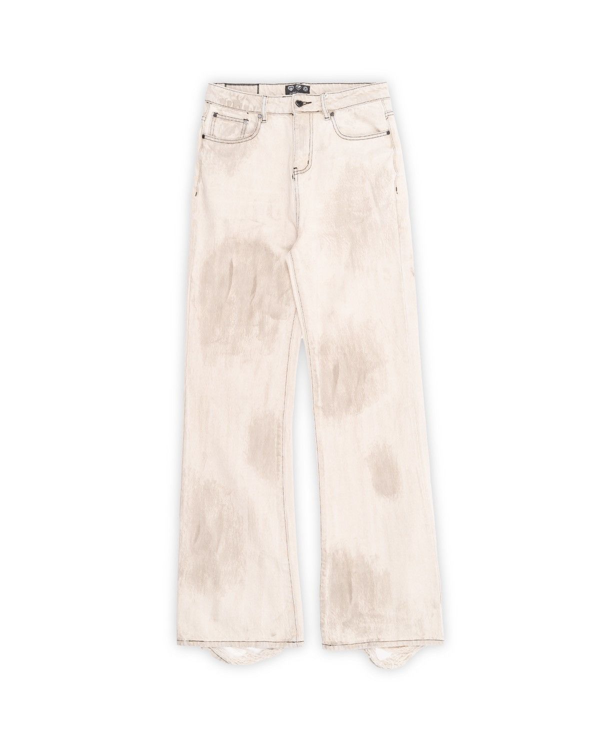 Eternal Love Off White Dirty Flared Denim