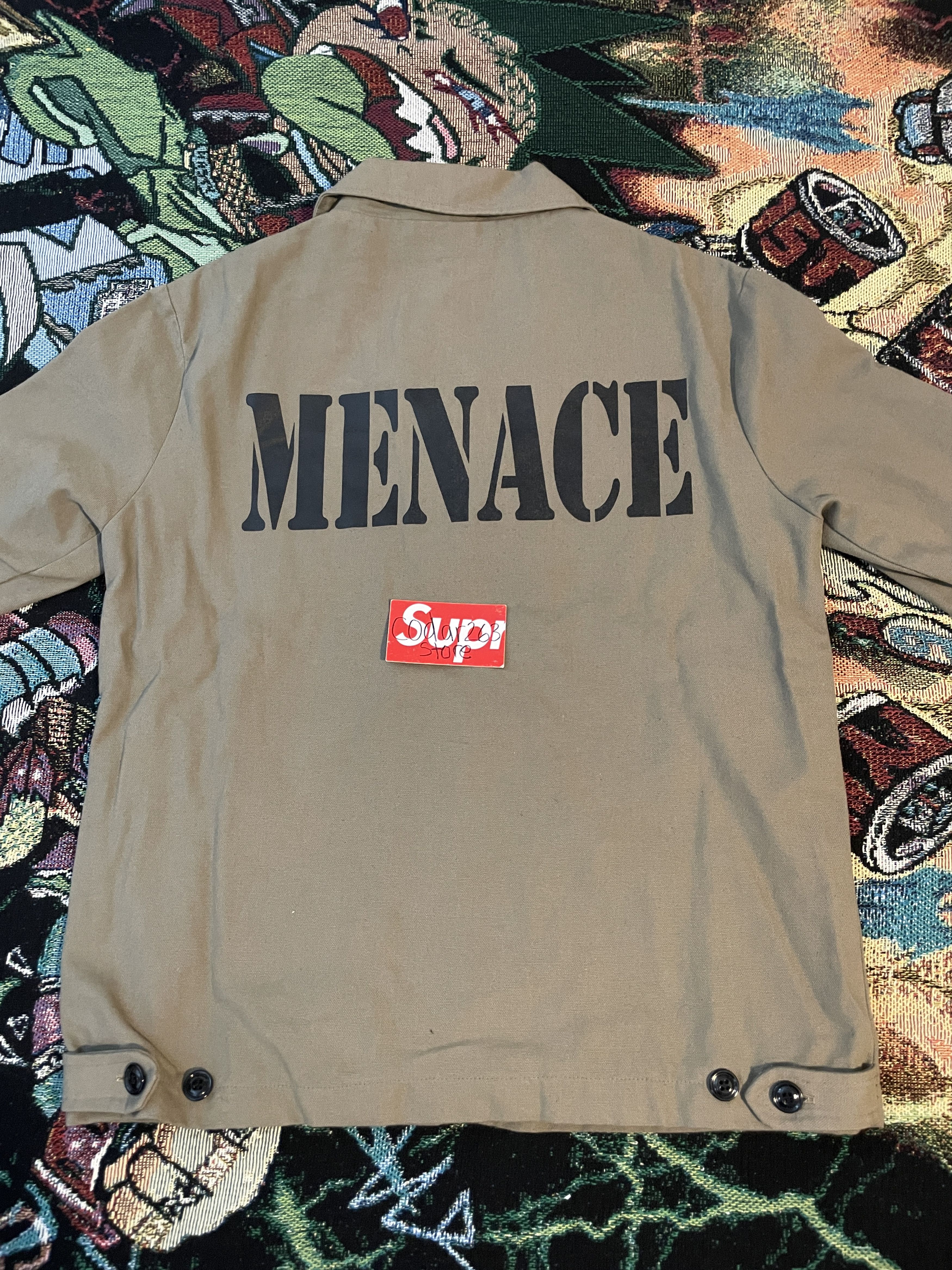 Menace Menace Logo Canvas Work Jacket - Beige Medium Size US M / EU 48-50 / 2 - 3 Thumbnail