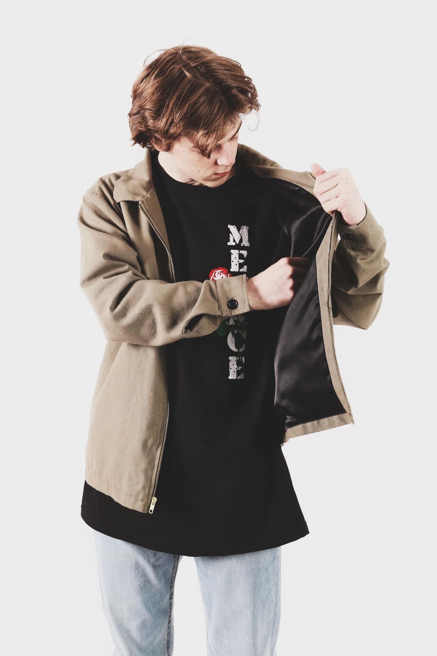 Menace Menace Logo Canvas Work Jacket - Beige Medium Size US M / EU 48-50 / 2 - 8 Thumbnail