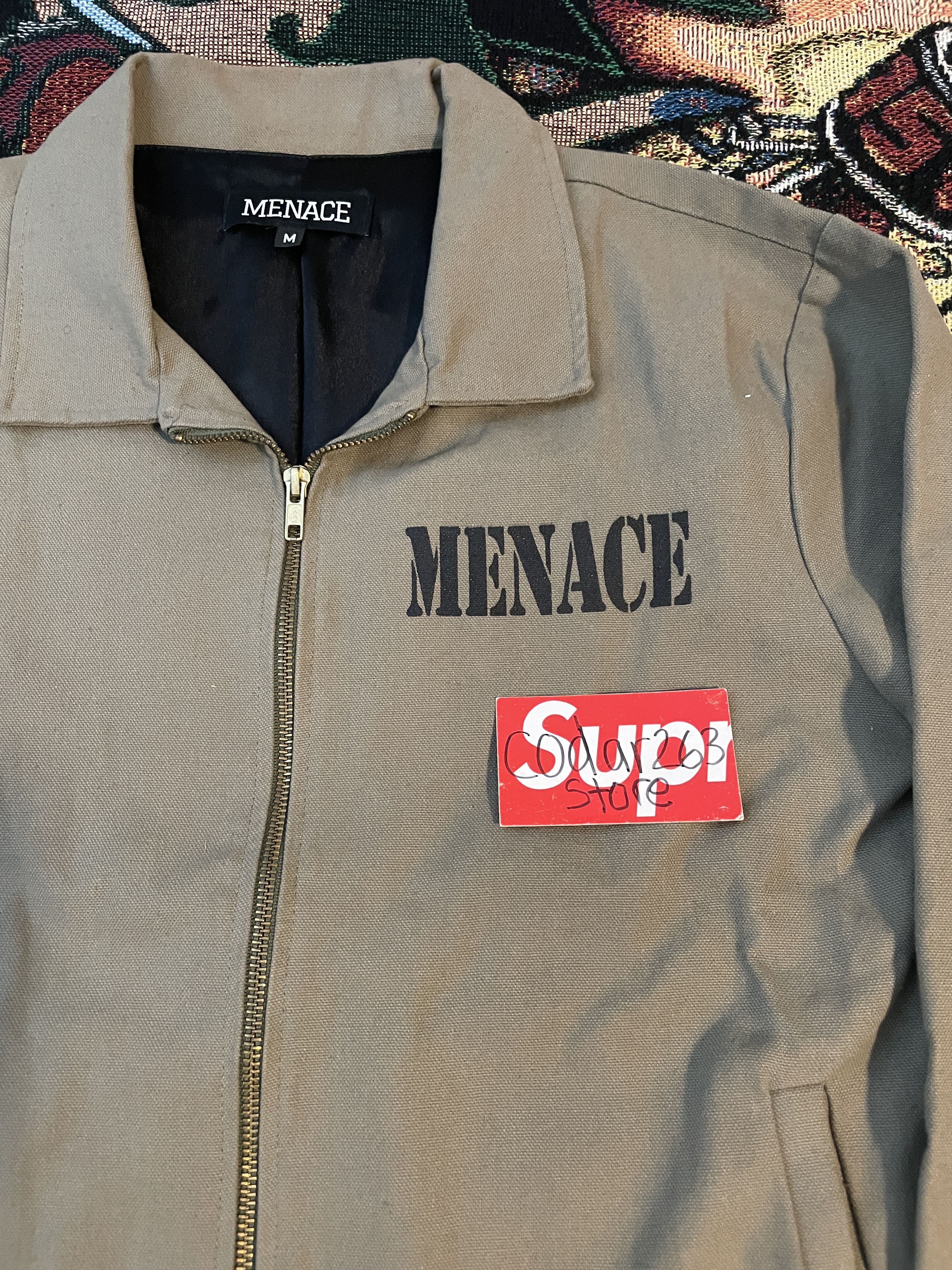 Menace Menace Logo Canvas Work Jacket - Beige Medium Size US M / EU 48-50 / 2 - 2 Thumbnail