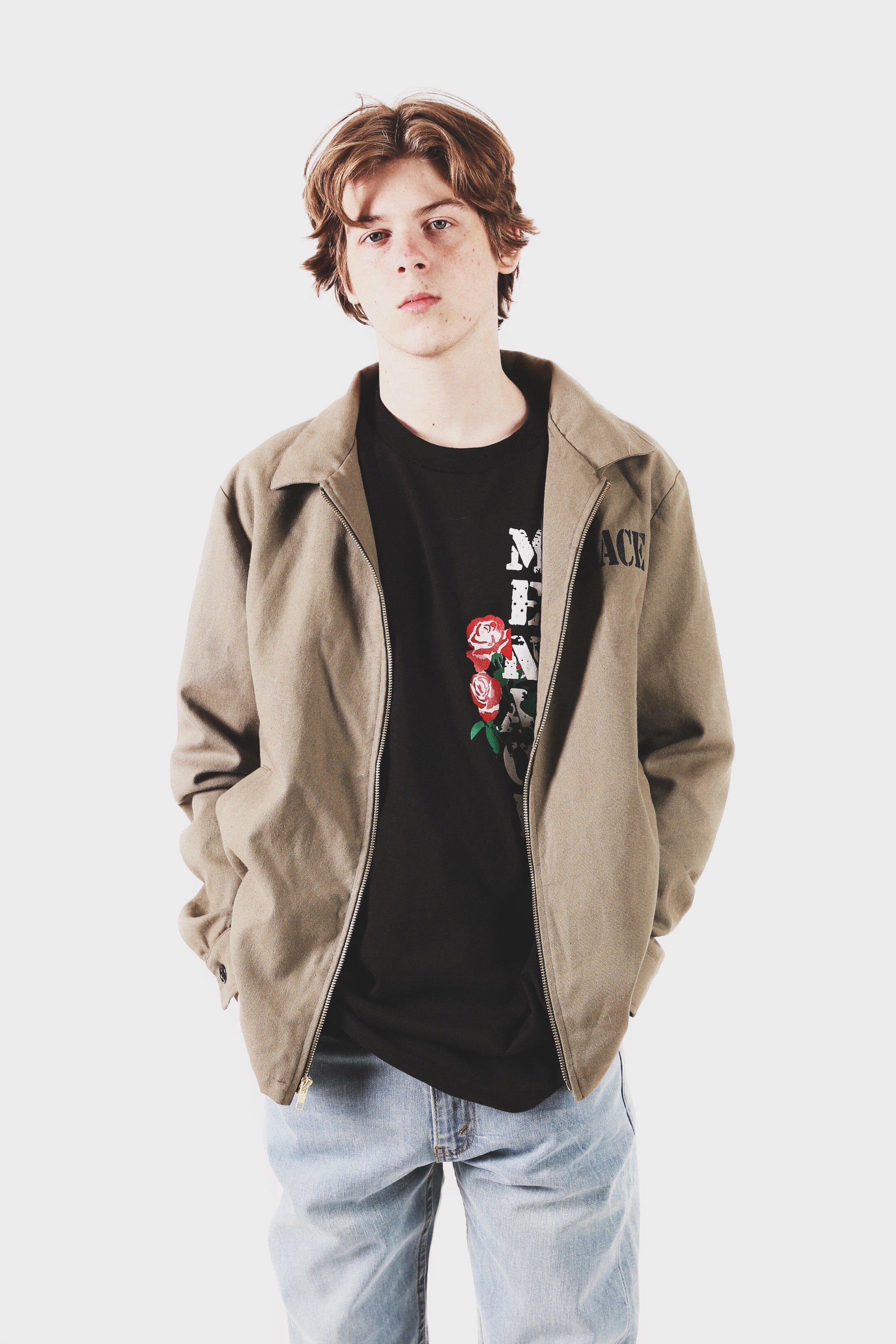 Menace Menace Logo Canvas Work Jacket - Beige Medium Size US M / EU 48-50 / 2 - 9 Thumbnail