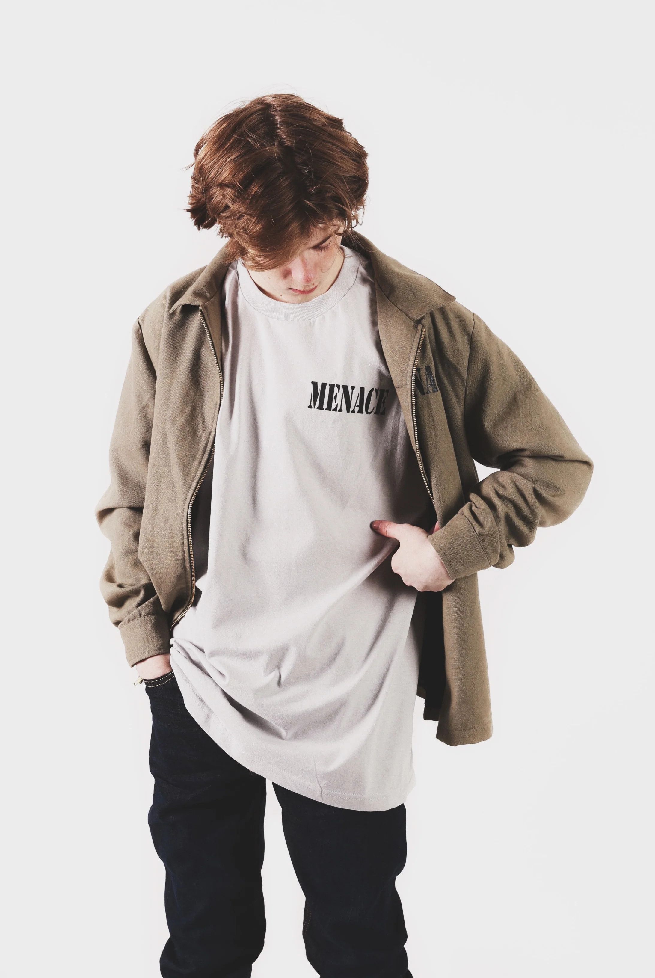 Menace Menace Logo Canvas Work Jacket - Beige Medium Size US M / EU 48-50 / 2 - 5 Thumbnail