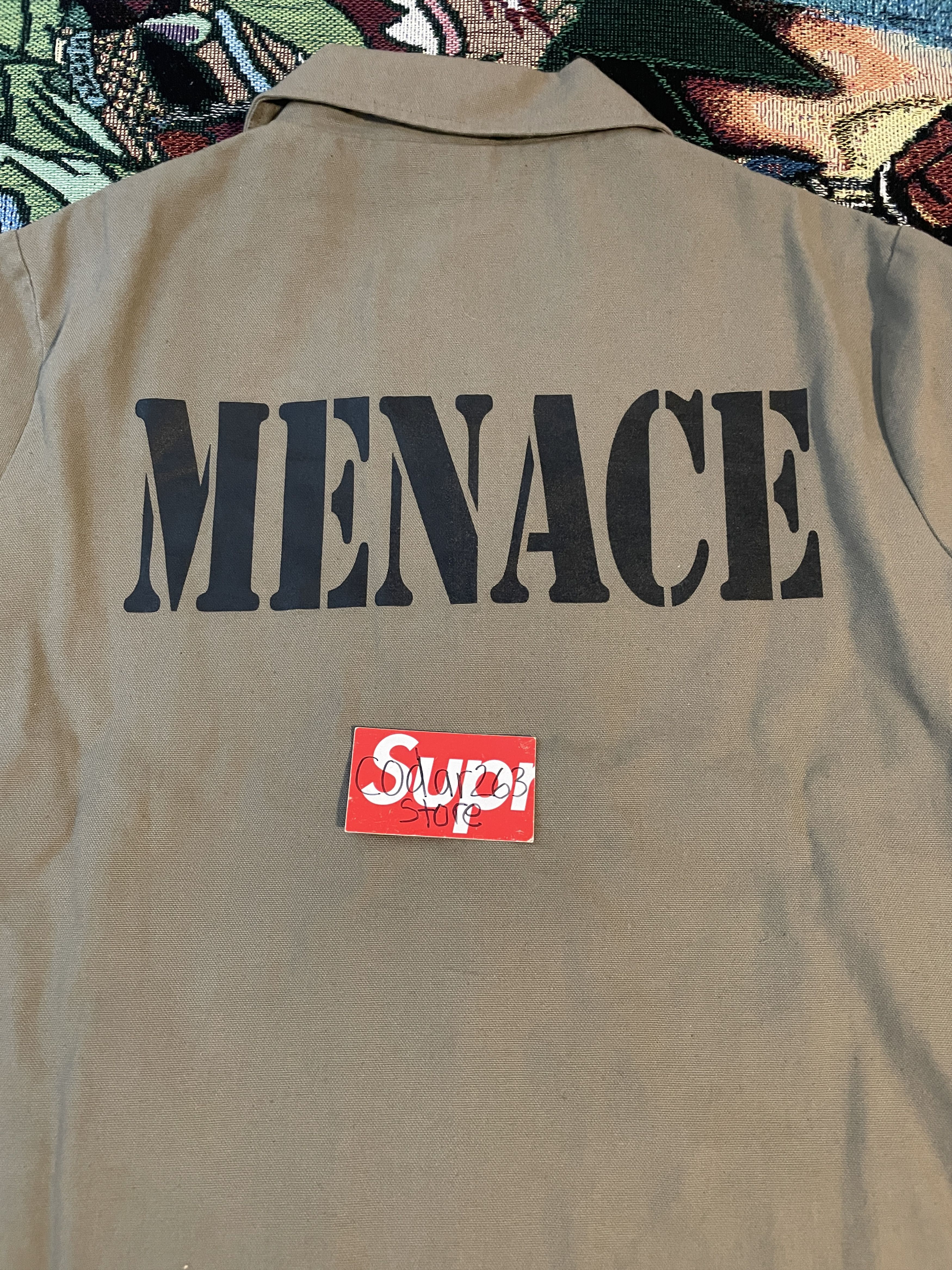Menace Menace Logo Canvas Work Jacket - Beige Medium Size US M / EU 48-50 / 2 - 4 Thumbnail
