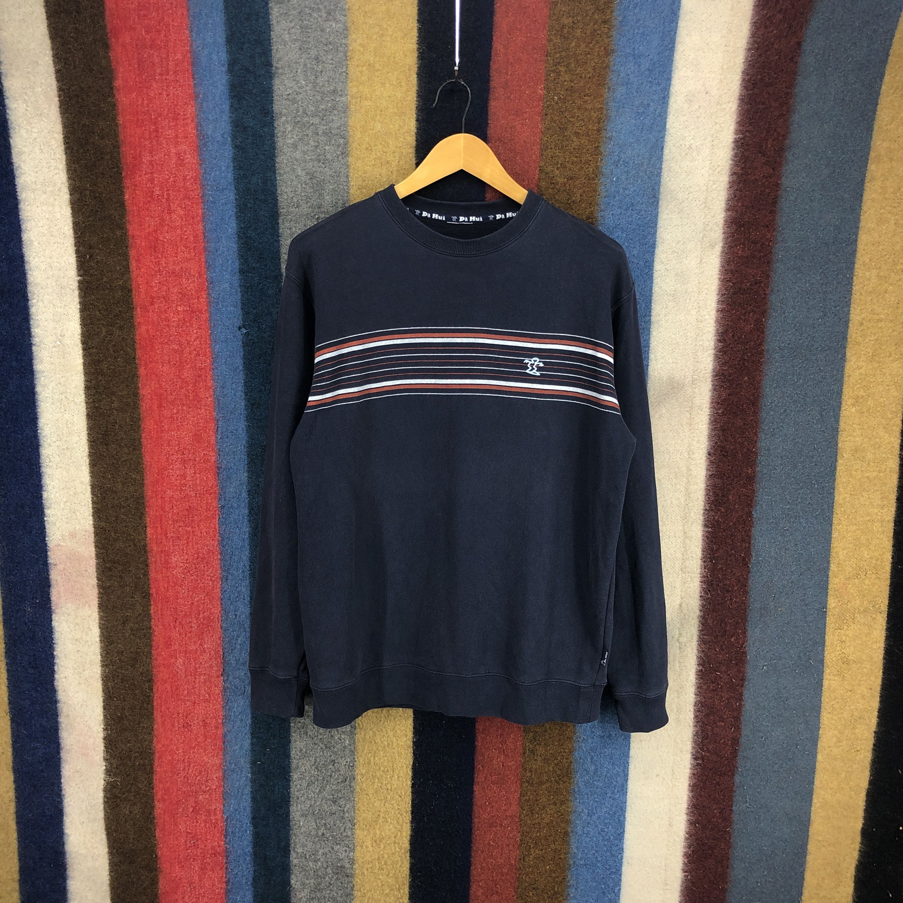 Other DA HUI Stripe Crew Neck Sweatshirt #0309/N Size US M / EU 48-50 / 2 - 1 Thumbnail