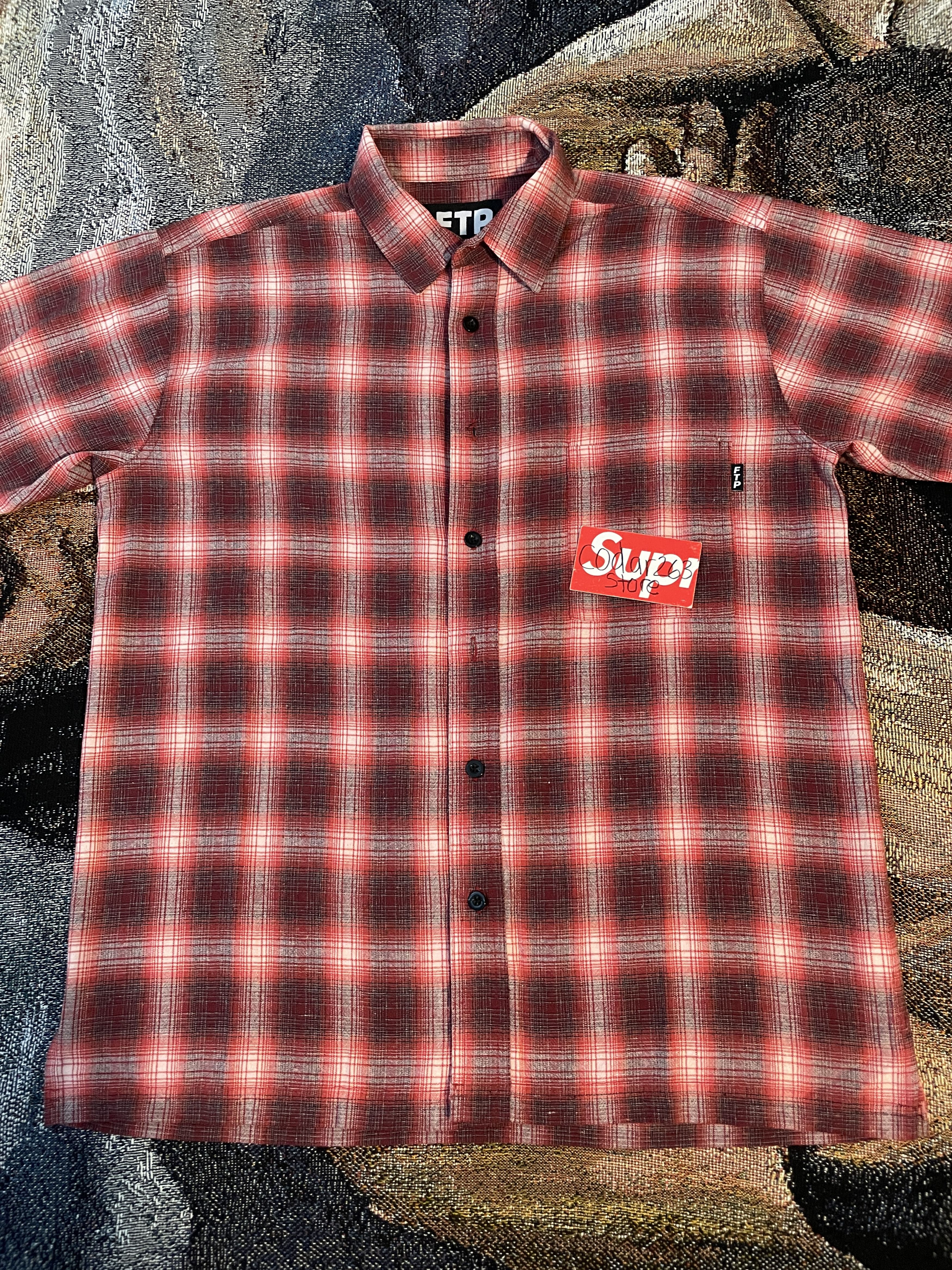 Fuck The Population FTP Shadow Plaid Button Down Shirt Fuck the Population Red Size US S / EU 44-46 / 1 - 2 Thumbnail