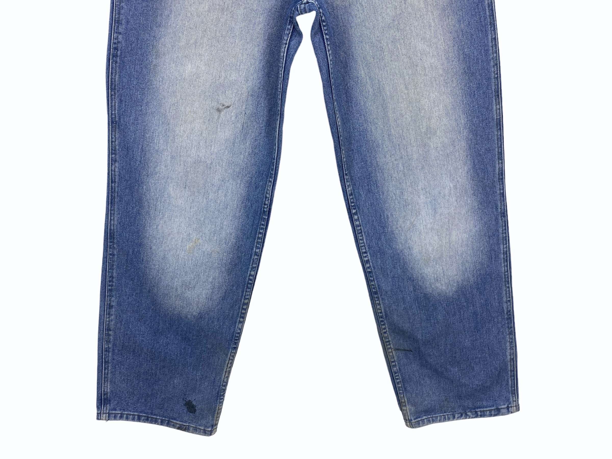 Sean John Sean John Embroided Logo Dirty Blue Denim Baggy Jeans Size US 33 - 5 Thumbnail
