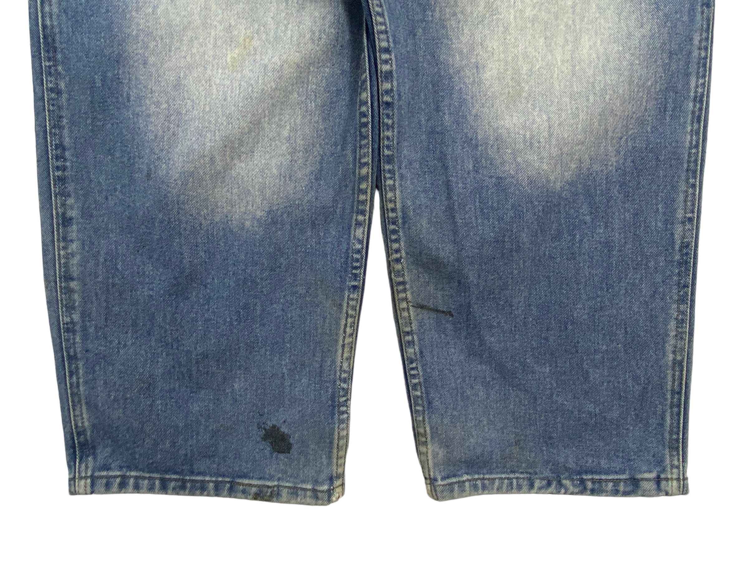 Sean John Sean John Embroided Logo Dirty Blue Denim Baggy Jeans Size US 33 - 16 Thumbnail