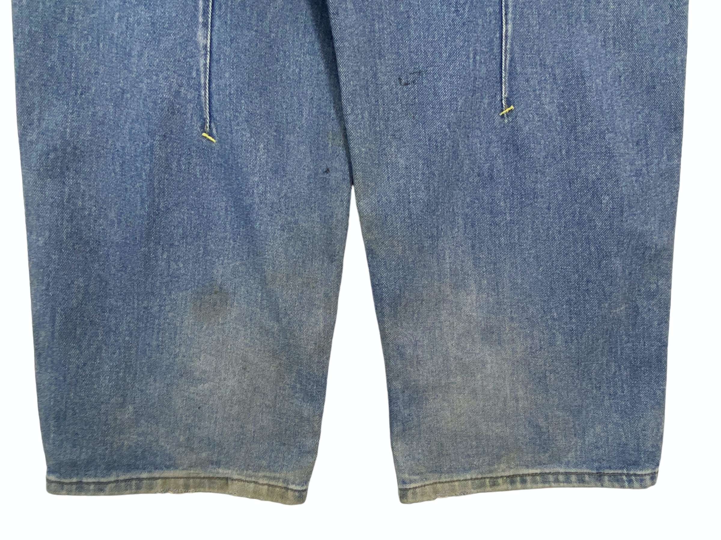 Sean John Sean John Embroided Logo Dirty Blue Denim Baggy Jeans Size US 33 - 14 Thumbnail