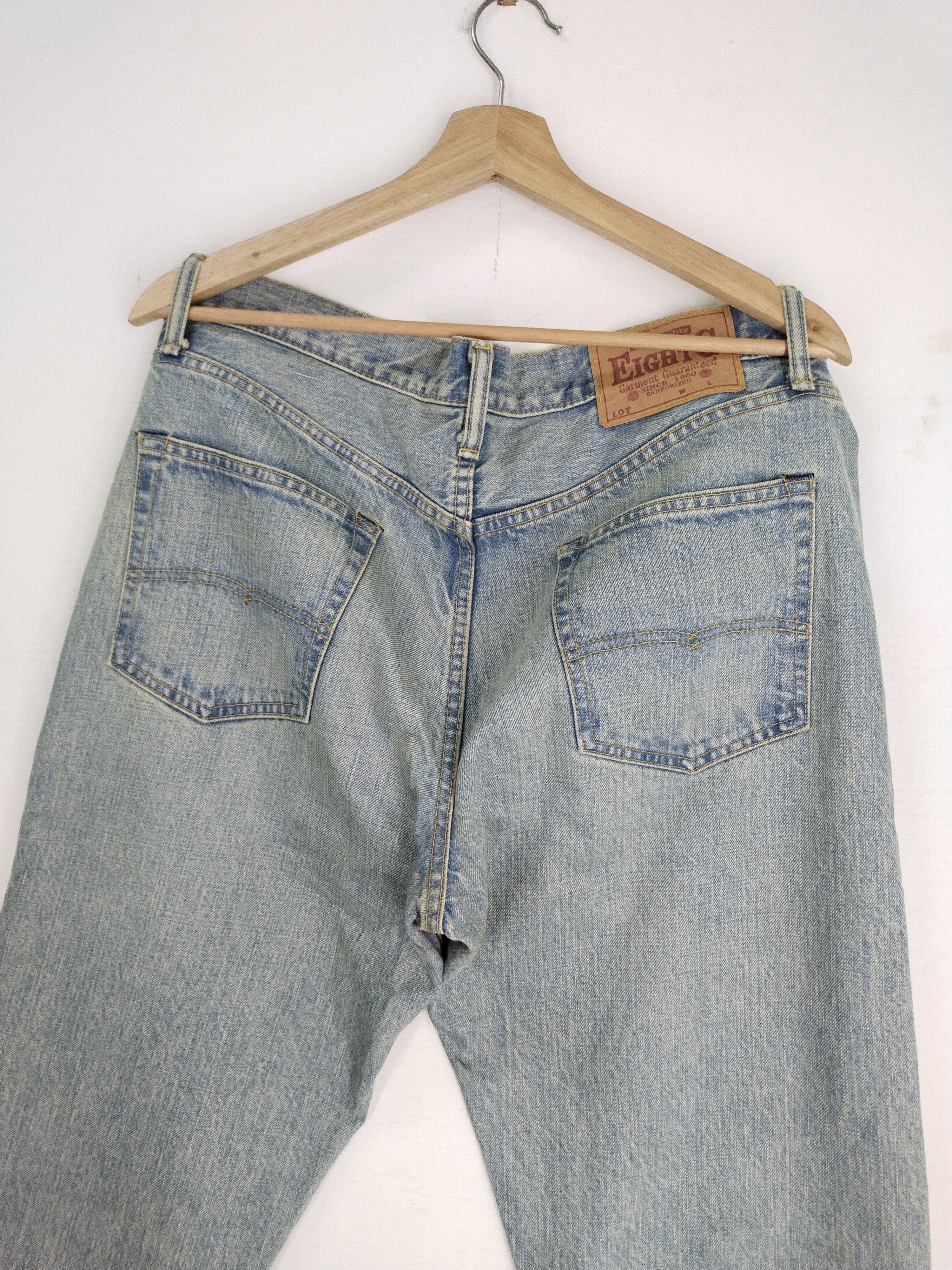 EIGHT-G × Japanese Brand × Vintage VINTAGE EIGHT G DISTRESSED DENIM RARE Size US 37 - 10 Thumbnail