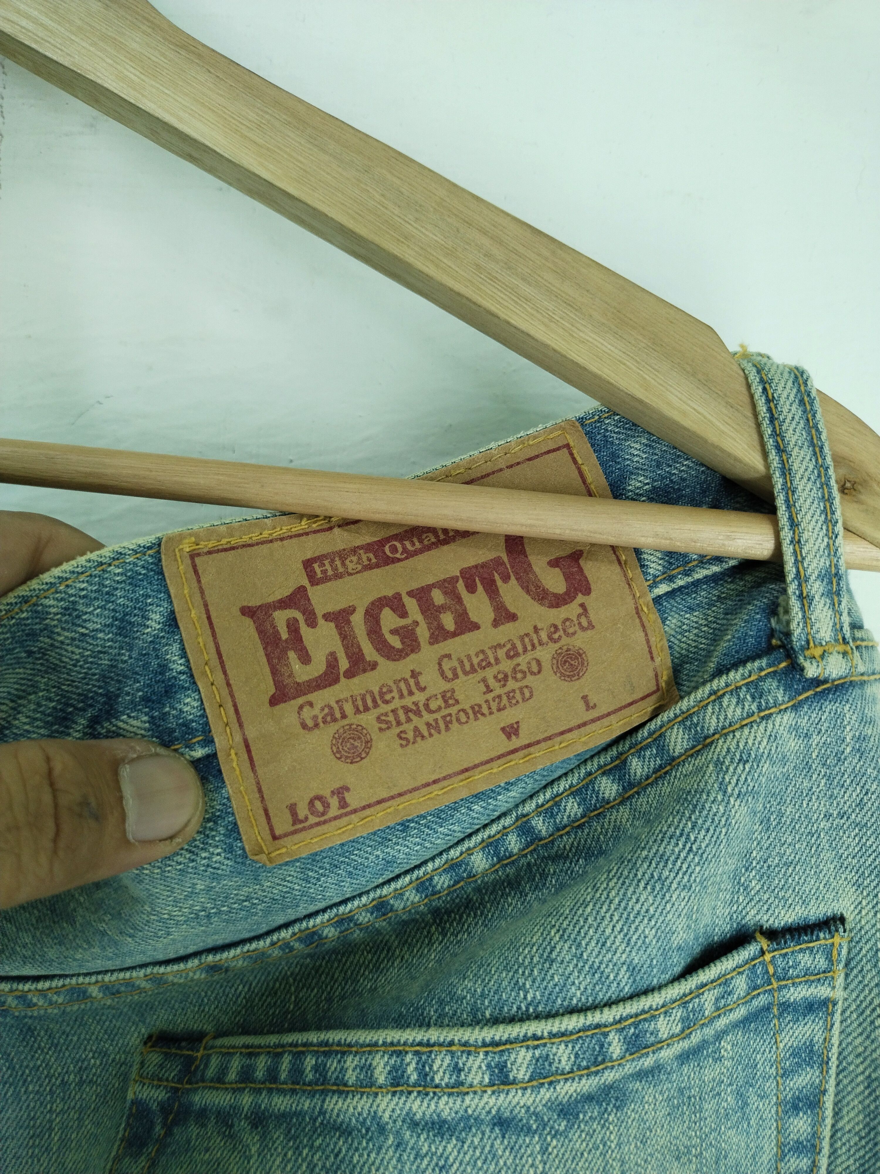 EIGHT-G × Japanese Brand × Vintage VINTAGE EIGHT G DISTRESSED DENIM RARE Size US 37 - 9 Thumbnail