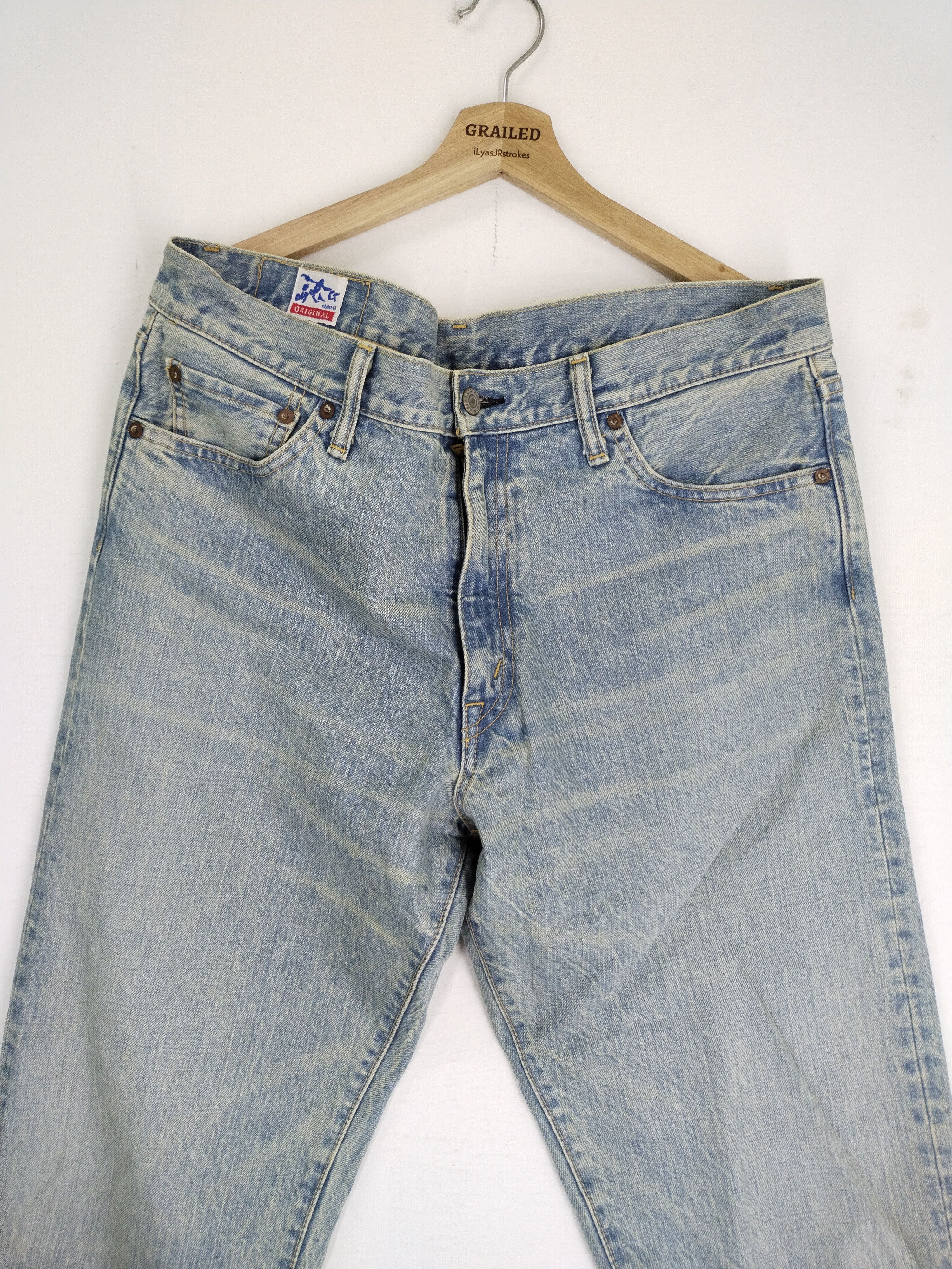 EIGHT-G × Japanese Brand × Vintage VINTAGE EIGHT G DISTRESSED DENIM RARE Size US 37 - 2 Thumbnail