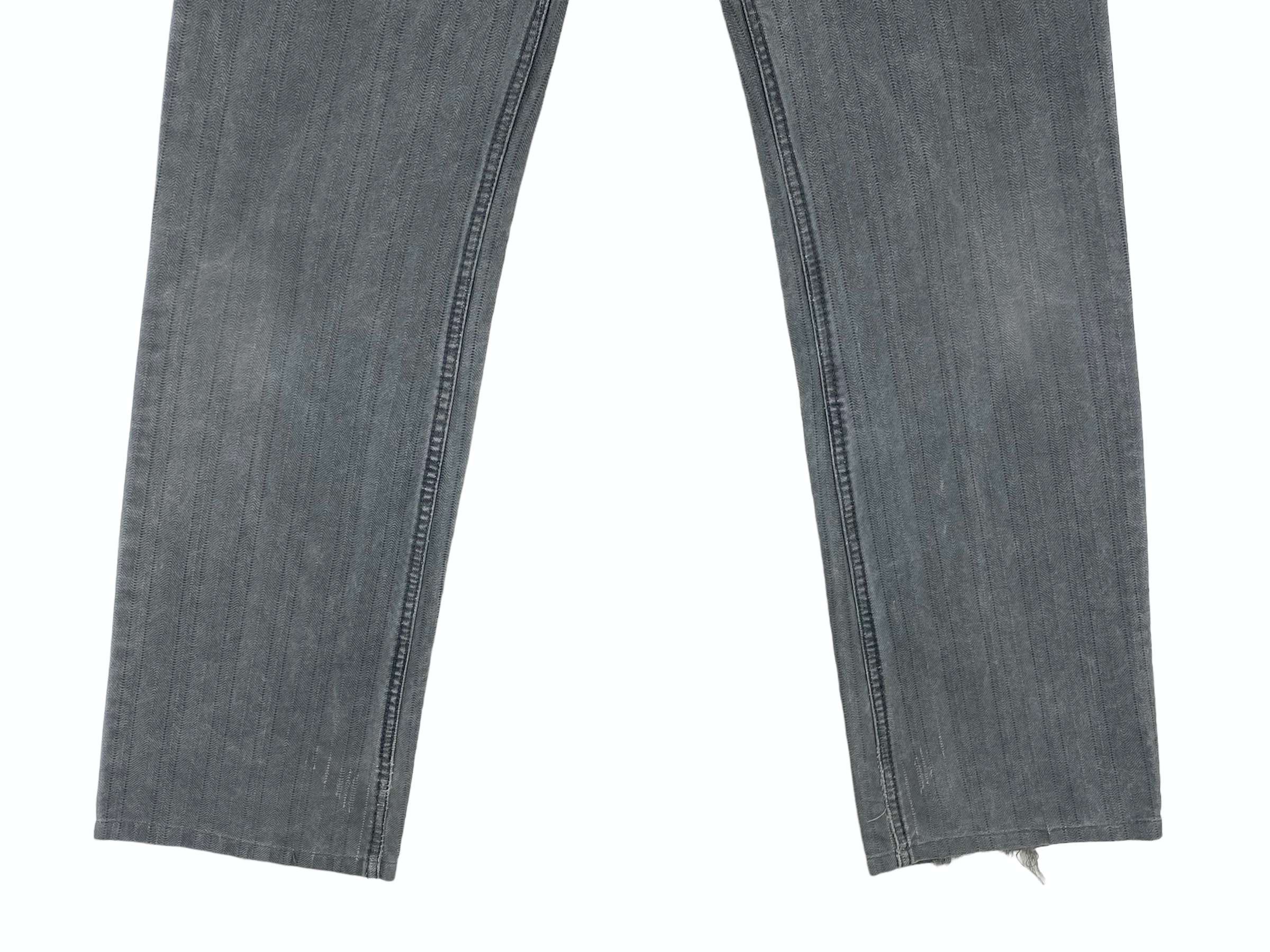 Japanese Brand Oilcake Stripes Pants Gray Vintage Jeans Size 26" / US 2 / IT 38 - 5 Thumbnail