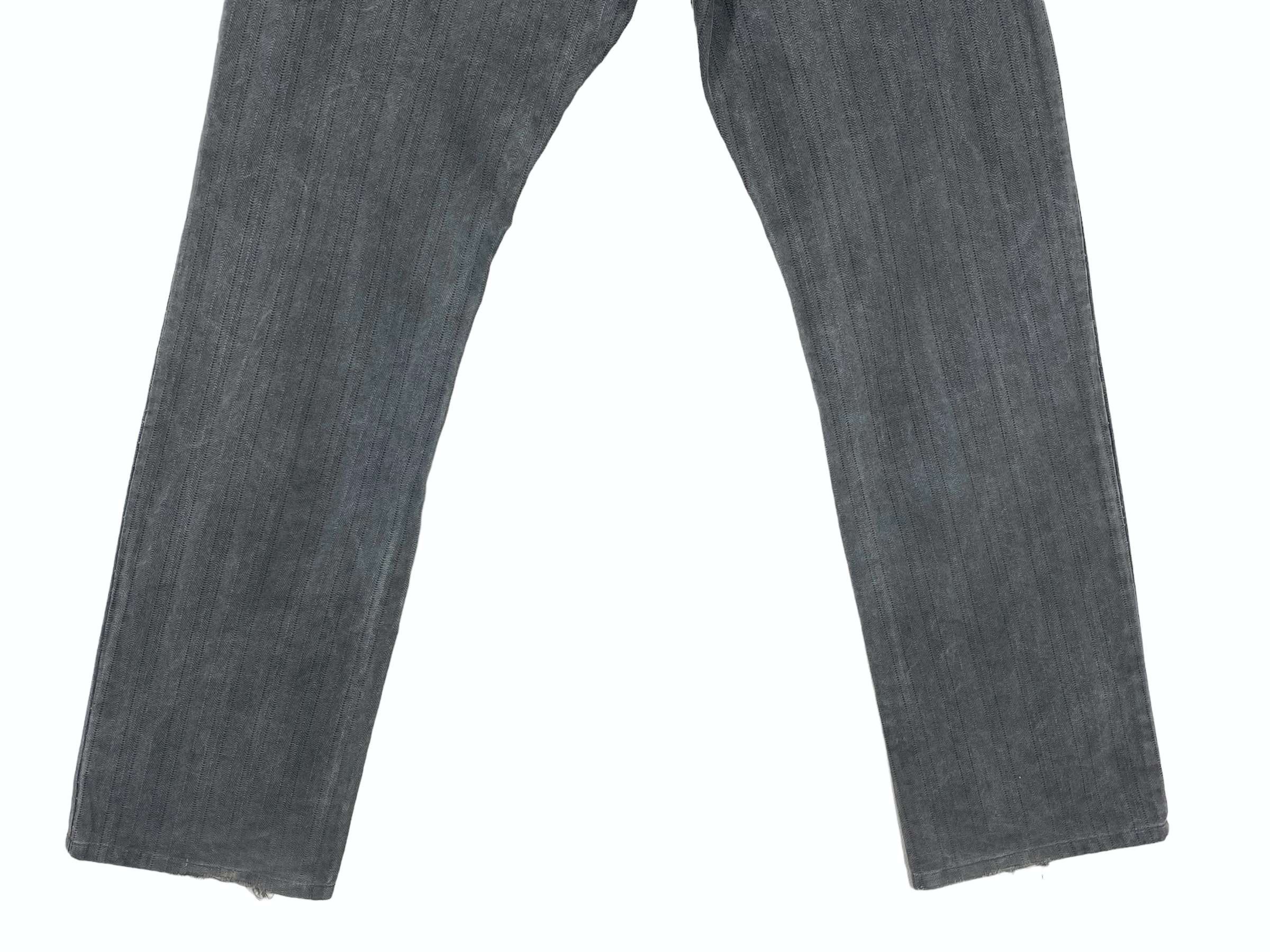 Japanese Brand Oilcake Stripes Pants Gray Vintage Jeans Size 26" / US 2 / IT 38 - 8 Thumbnail