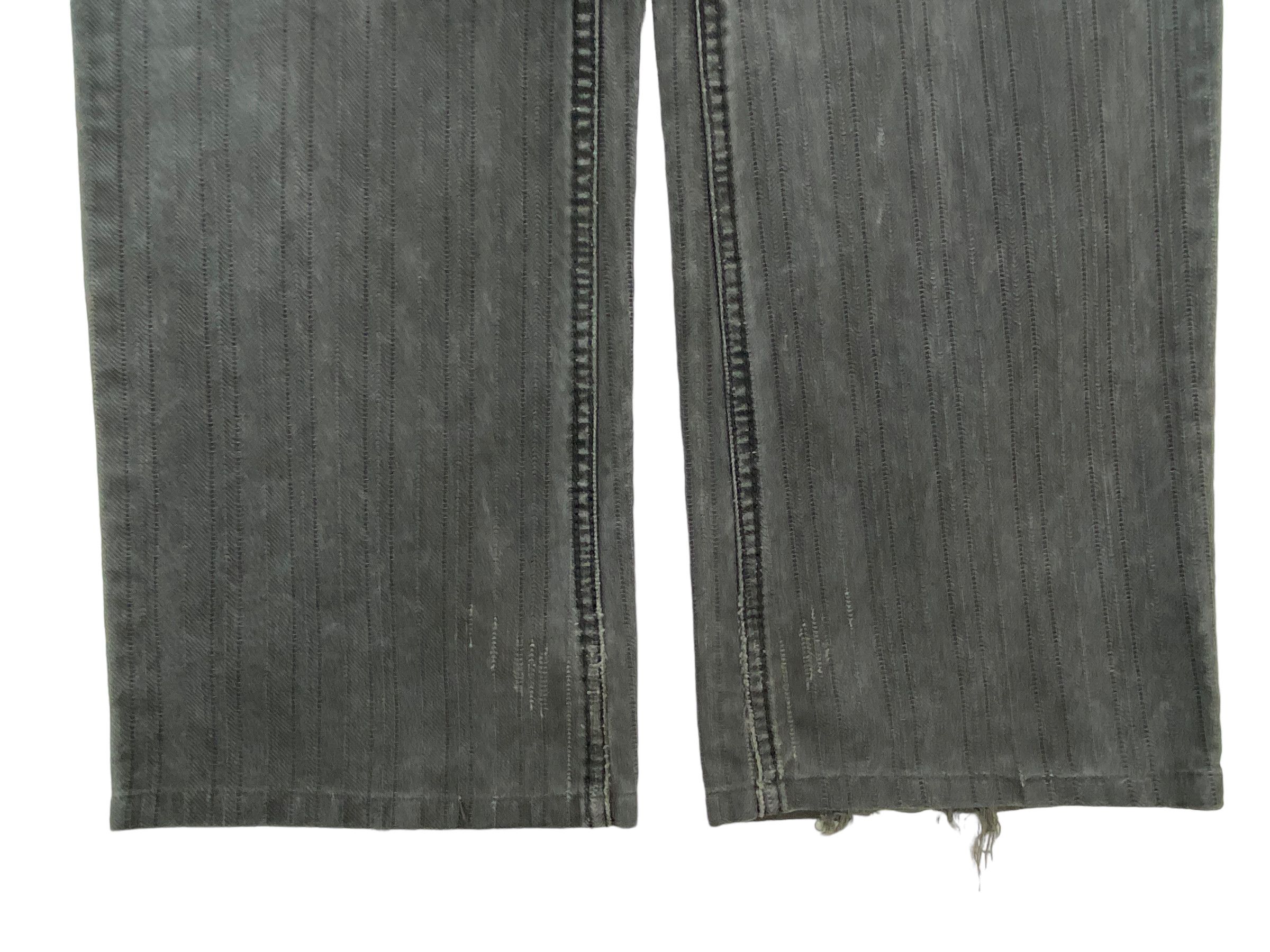 Japanese Brand Oilcake Stripes Pants Gray Vintage Jeans Size 26" / US 2 / IT 38 - 10 Thumbnail