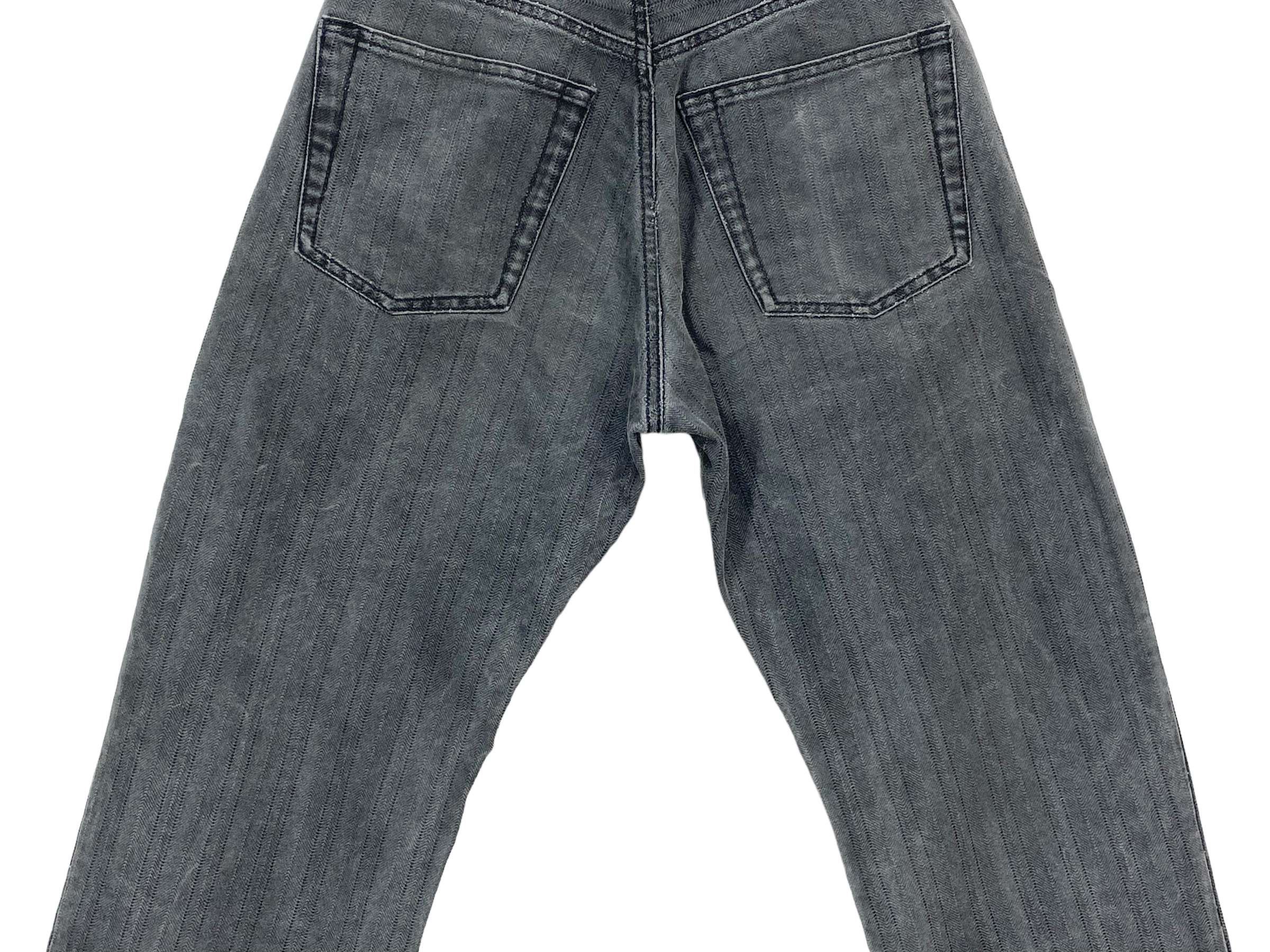 Japanese Brand Oilcake Stripes Pants Gray Vintage Jeans Size 26" / US 2 / IT 38 - 7 Thumbnail