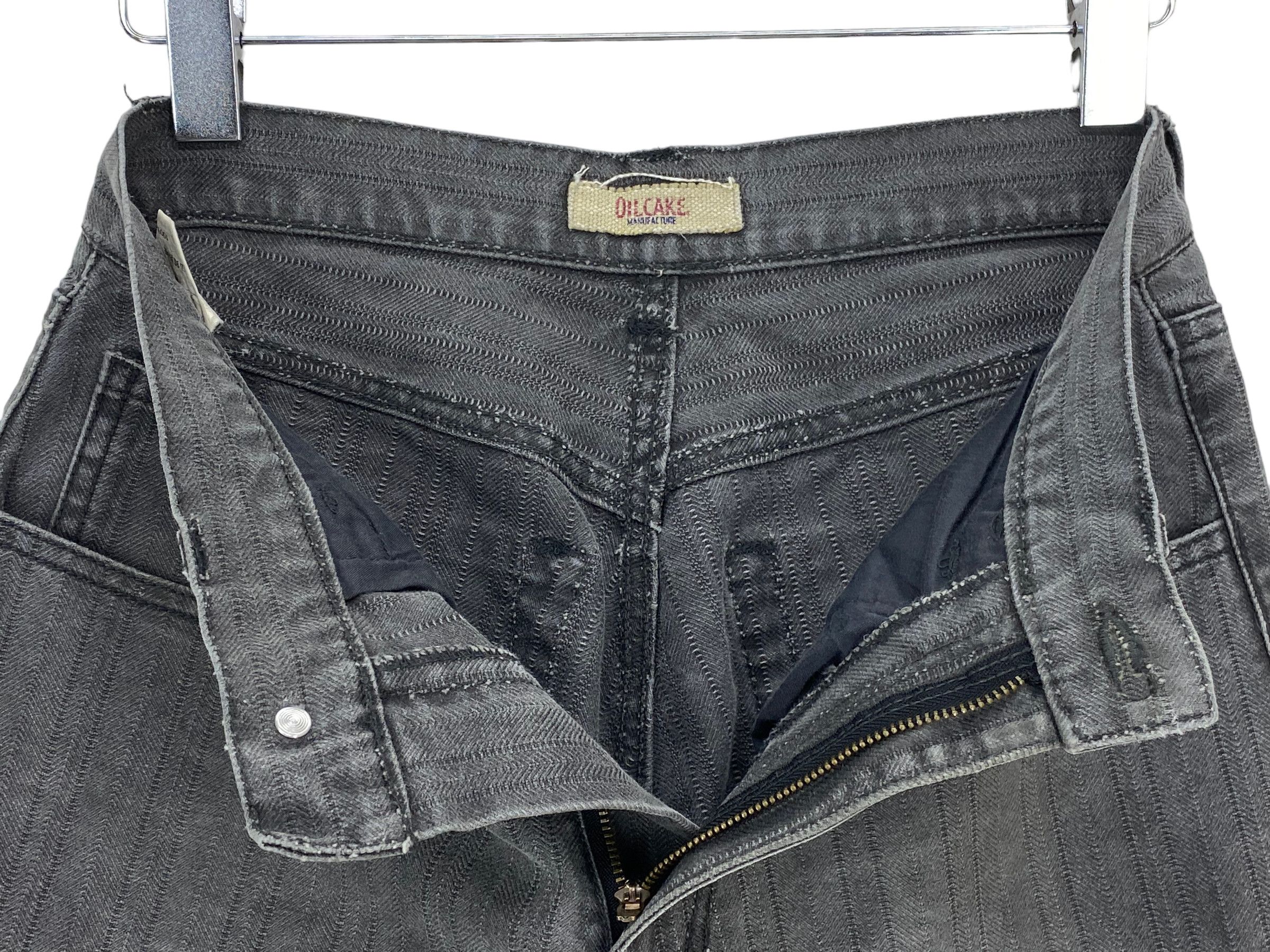Japanese Brand Oilcake Stripes Pants Gray Vintage Jeans Size 26" / US 2 / IT 38 - 12 Thumbnail