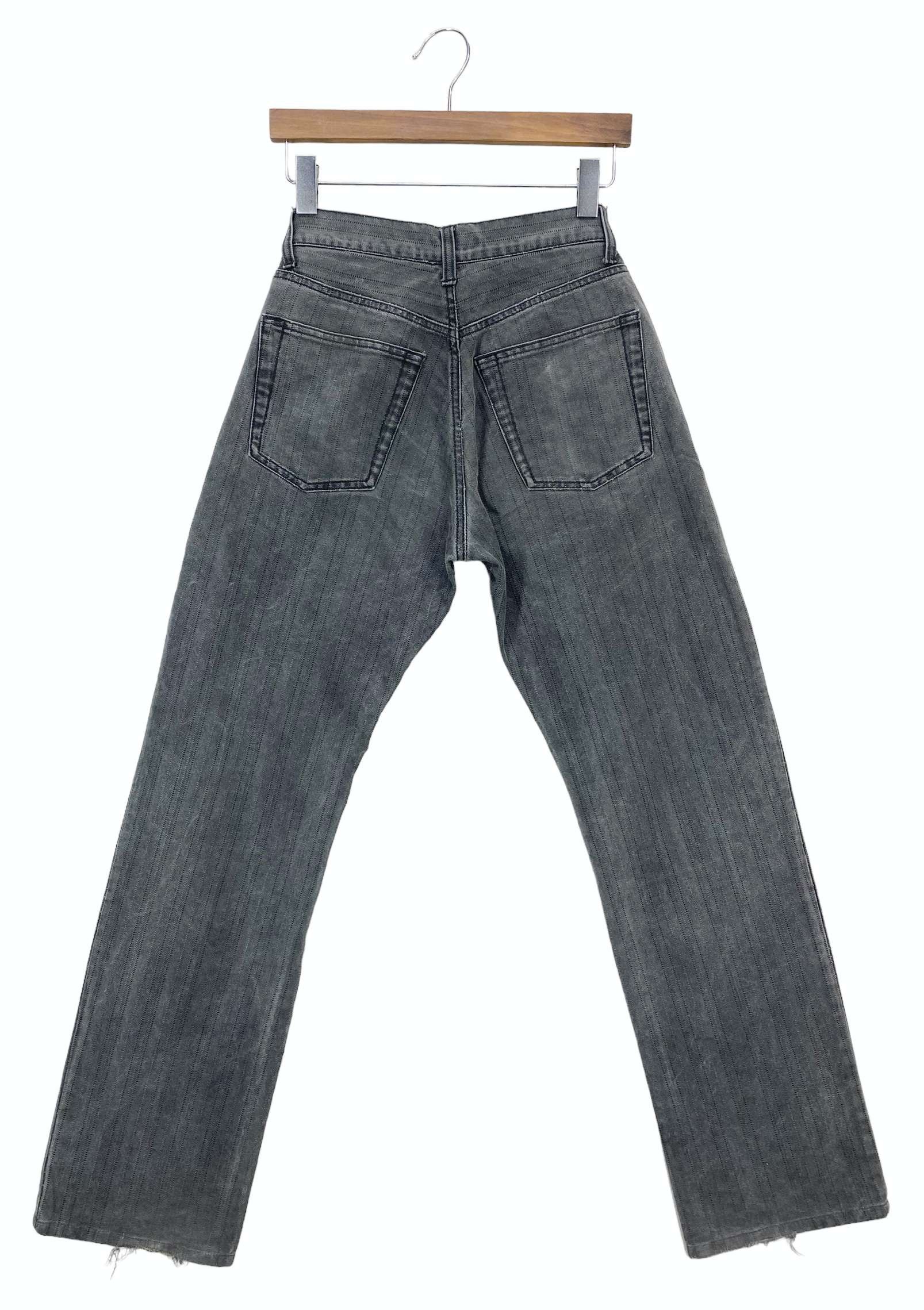 Japanese Brand Oilcake Stripes Pants Gray Vintage Jeans Size 26" / US 2 / IT 38 - 2 Thumbnail