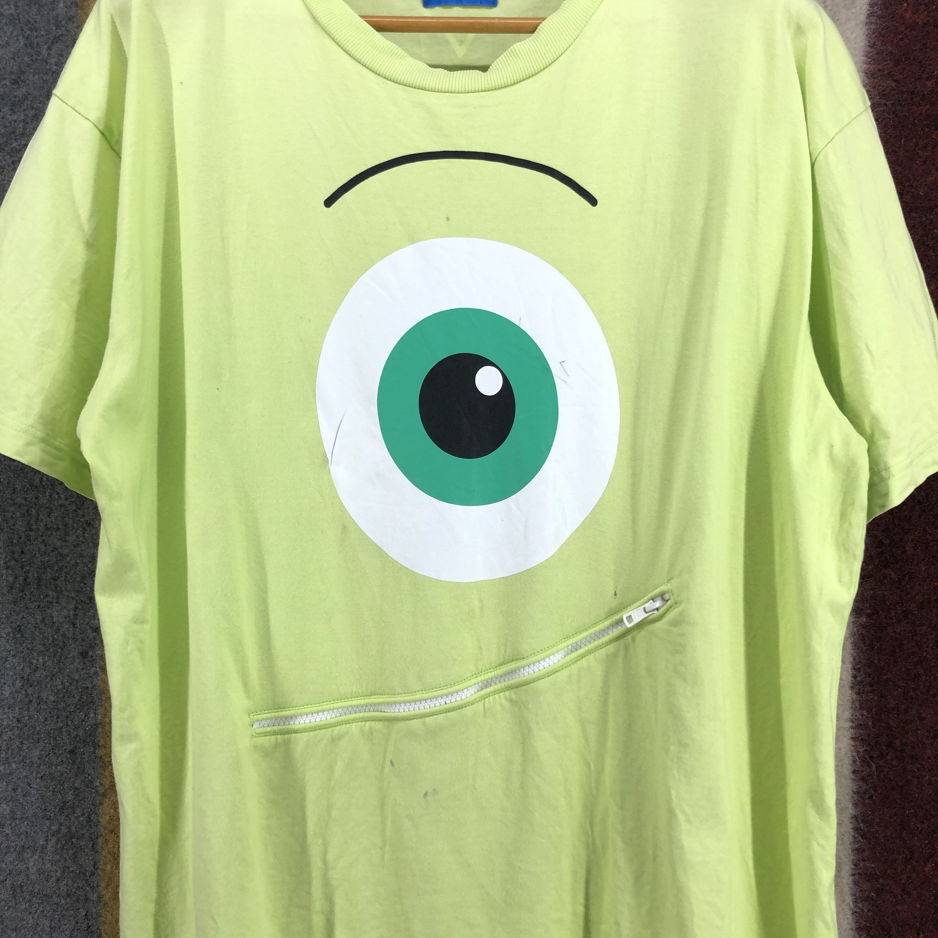 Cartoon Network MONSTER INC MIKE The One Eye Green Crew Neck T Shirt #0591/Y Size US XL / EU 56 / 4 - 2 Thumbnail