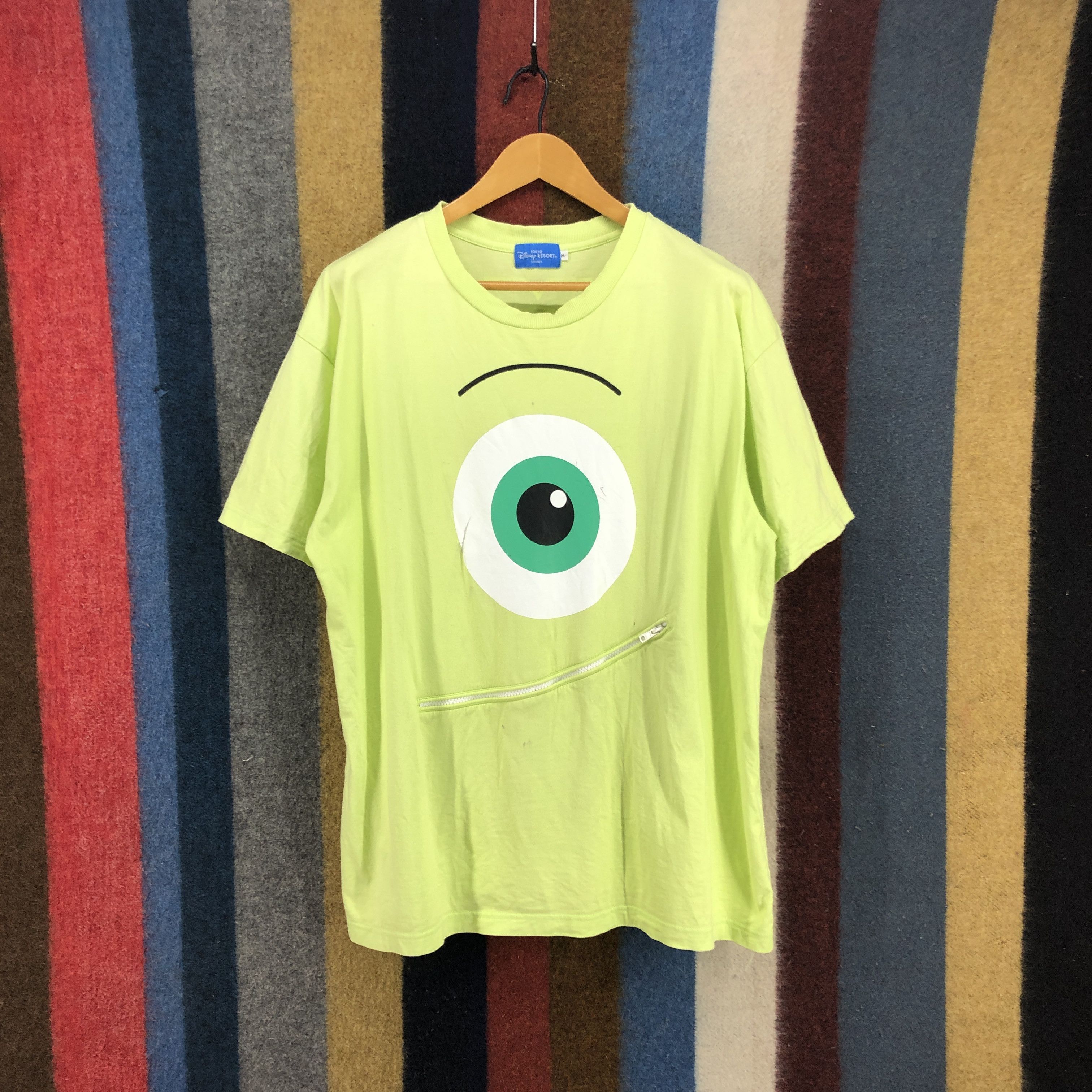 Cartoon Network MONSTER INC MIKE The One Eye Green Crew Neck T Shirt #0591/Y Size US XL / EU 56 / 4 - 1 Thumbnail