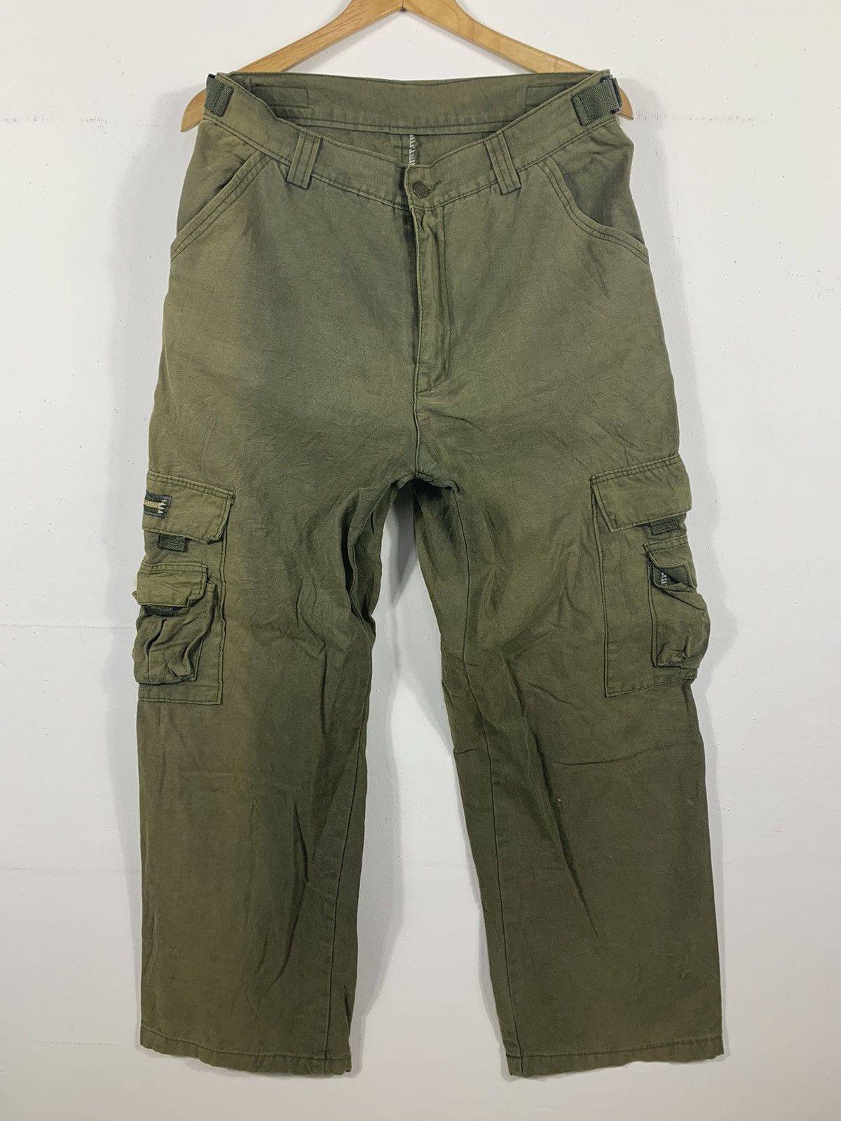 Vintage Sun Faded Japanese Brand ZMJ Streetwear Cargo Pants