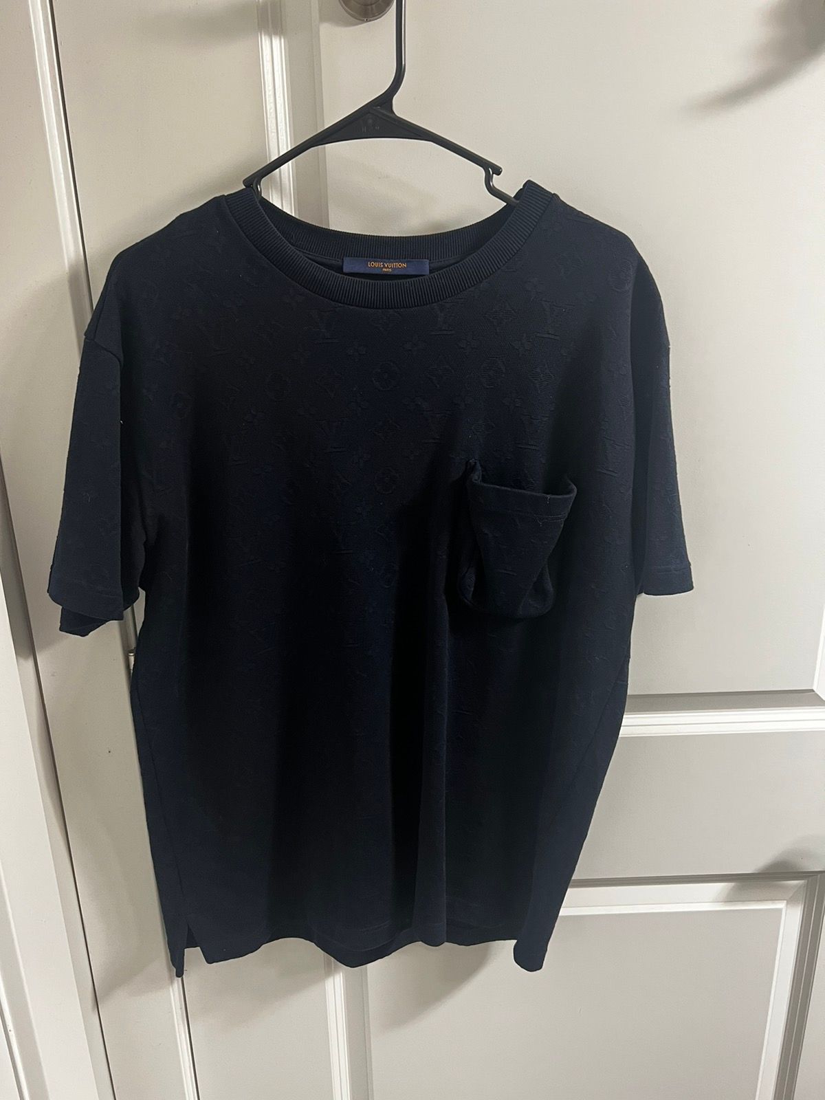 Louis Vuitton 3D Pocket Monogram Cotton T-Shirt Blue. Size S0