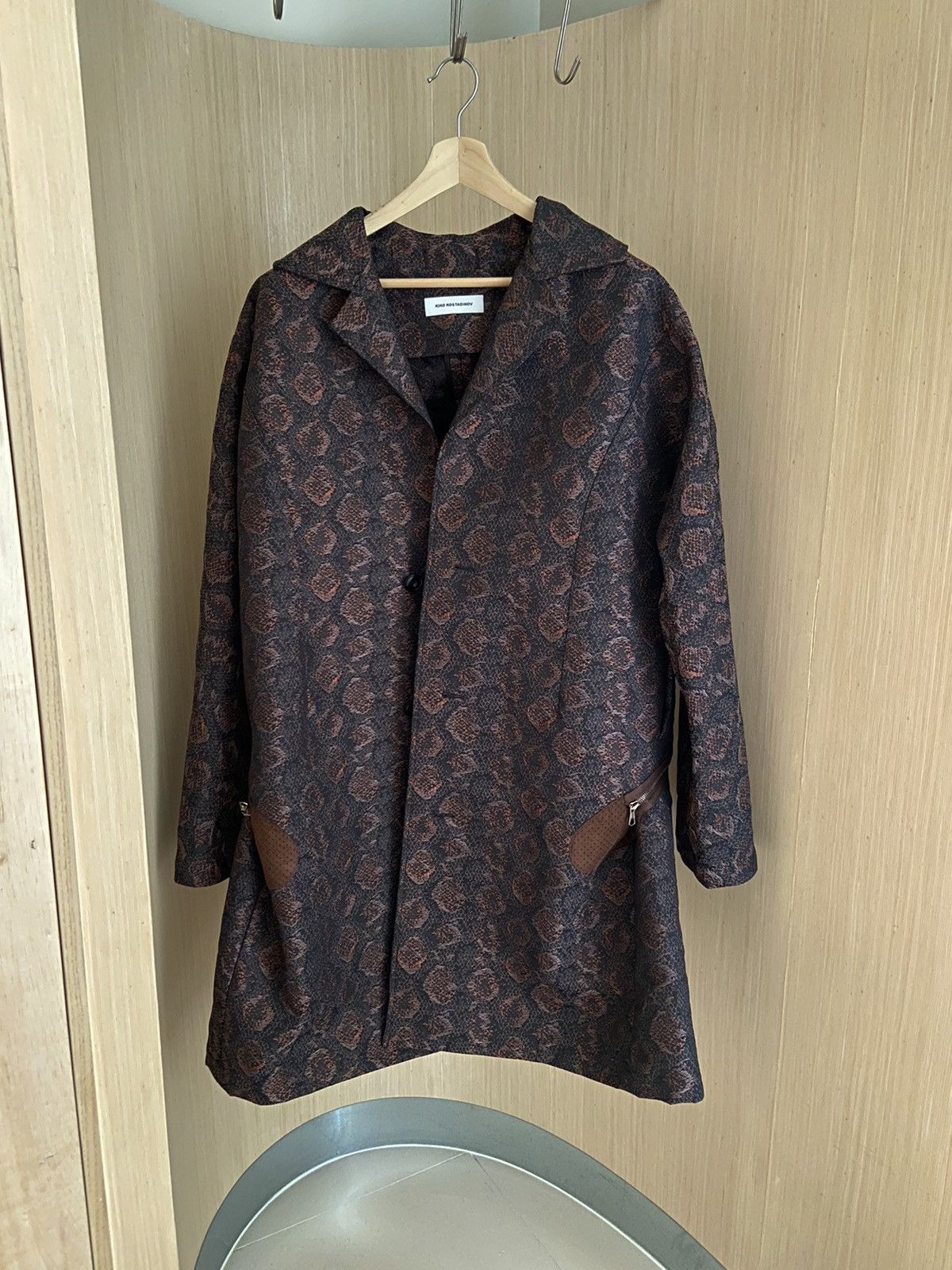 Kiko Kostadinov Kiko 09 lahti zip snakeskin coat | Grailed