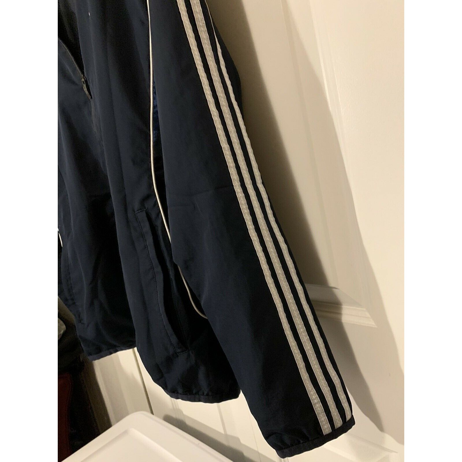 Adidas Adidas Navy/White Full Zip Men's Track Jacket - Size M UK 38 Size US M / EU 48-50 / 2 - 5 Thumbnail