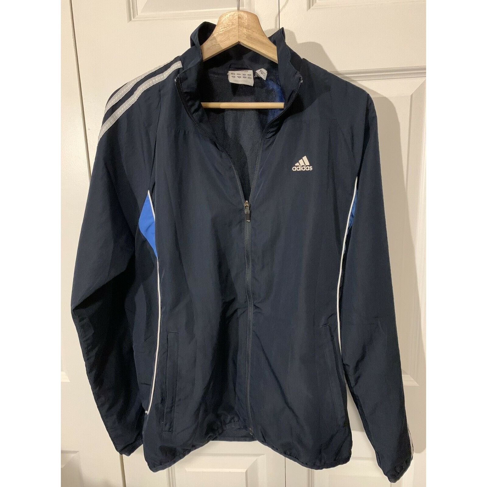 Adidas Adidas Navy/White Full Zip Men's Track Jacket - Size M UK 38 Size US M / EU 48-50 / 2 - 3 Thumbnail