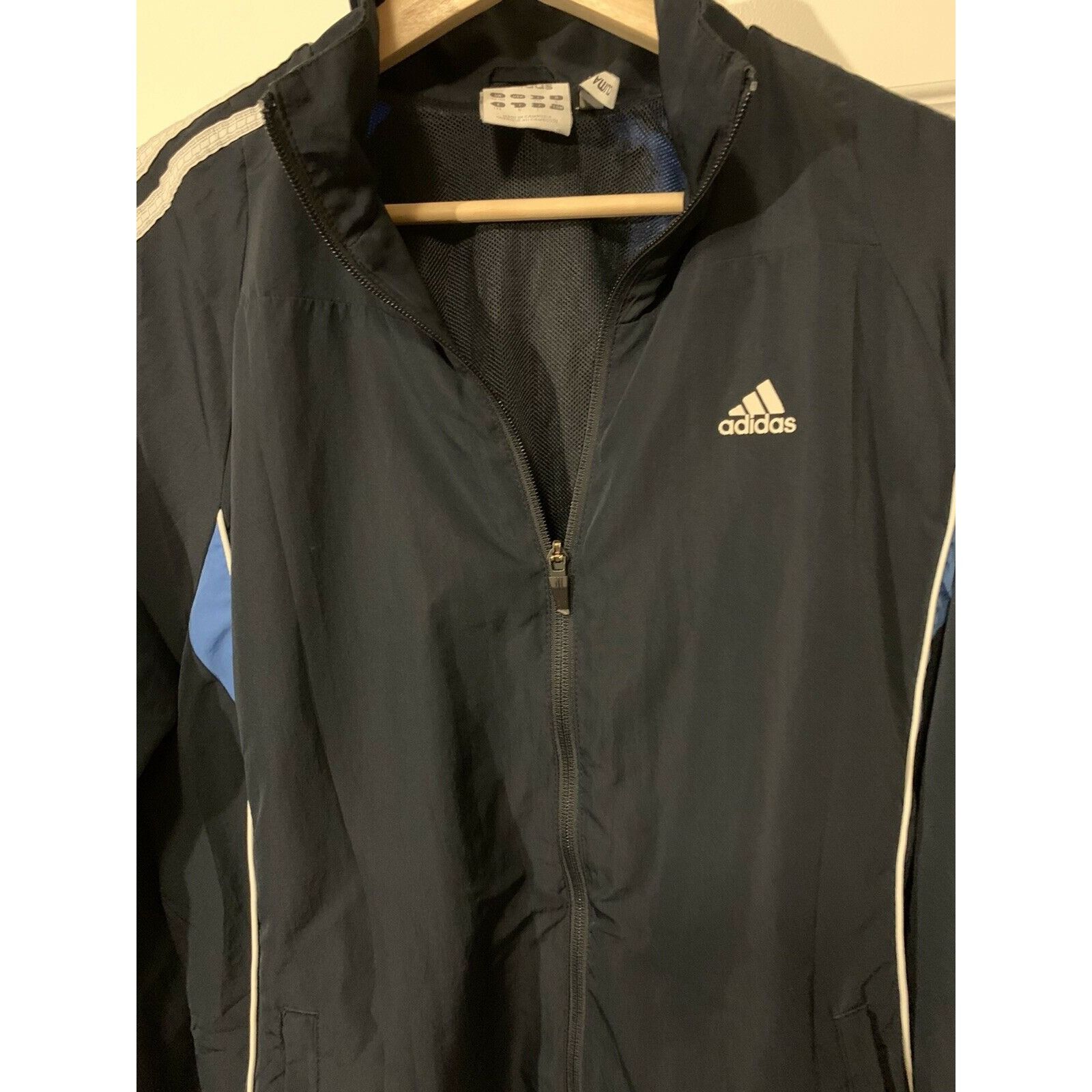 Adidas Adidas Navy/White Full Zip Men's Track Jacket - Size M UK 38 Size US M / EU 48-50 / 2 - 1 Thumbnail