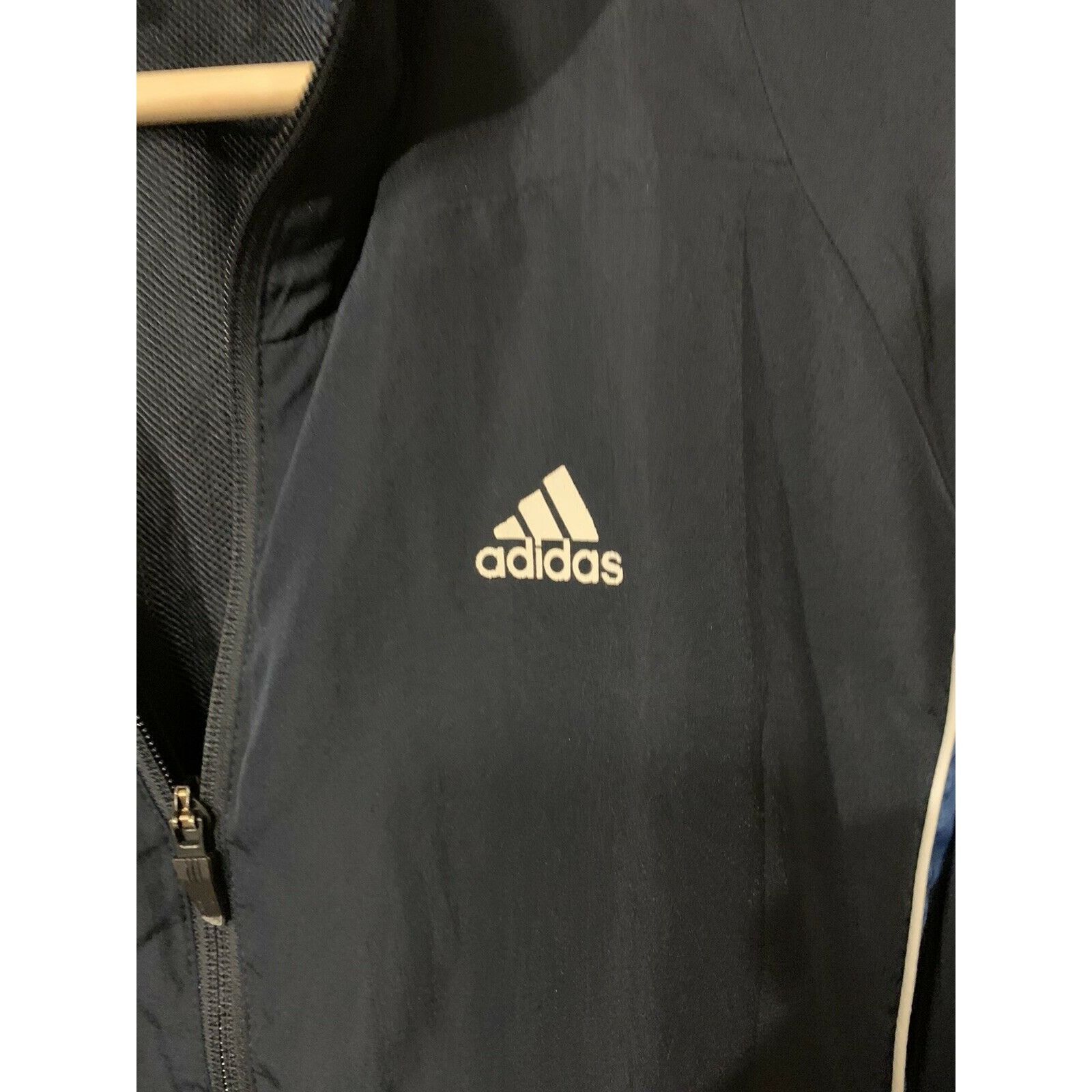 Adidas Adidas Navy/White Full Zip Men's Track Jacket - Size M UK 38 Size US M / EU 48-50 / 2 - 4 Thumbnail